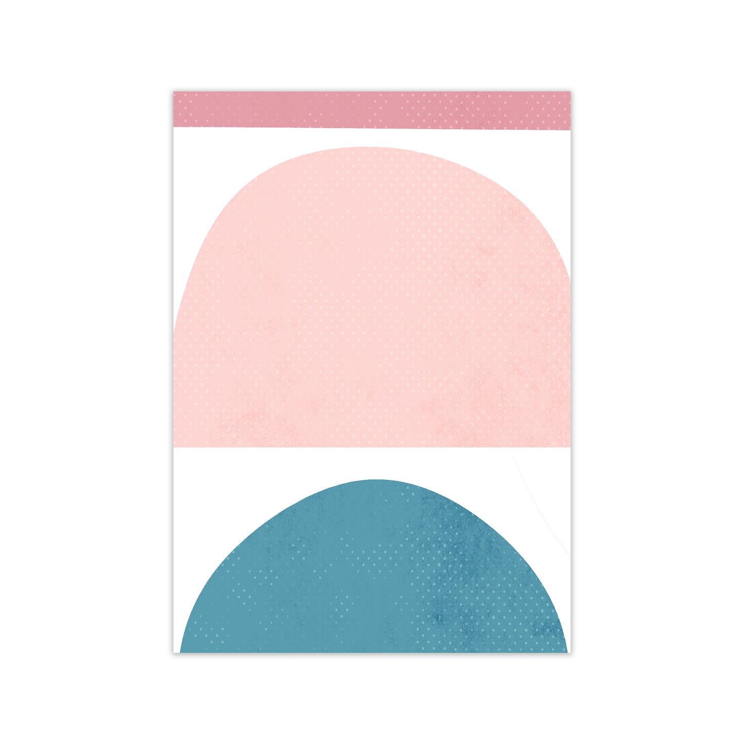 Abstract Blue and Pink Original Print Only