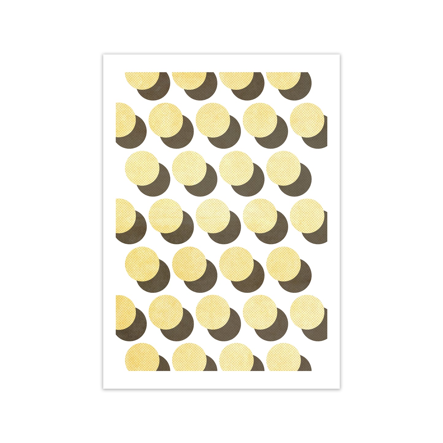 Half Tone Yellow Abstract Original Print Only