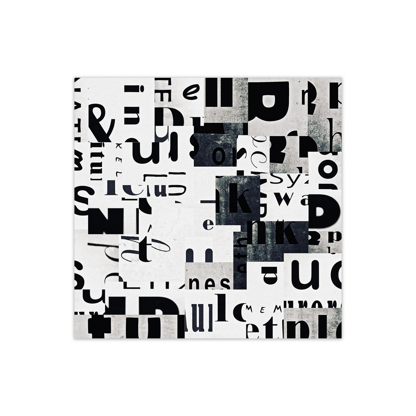 Black and White Typography Pair A Original Print Only