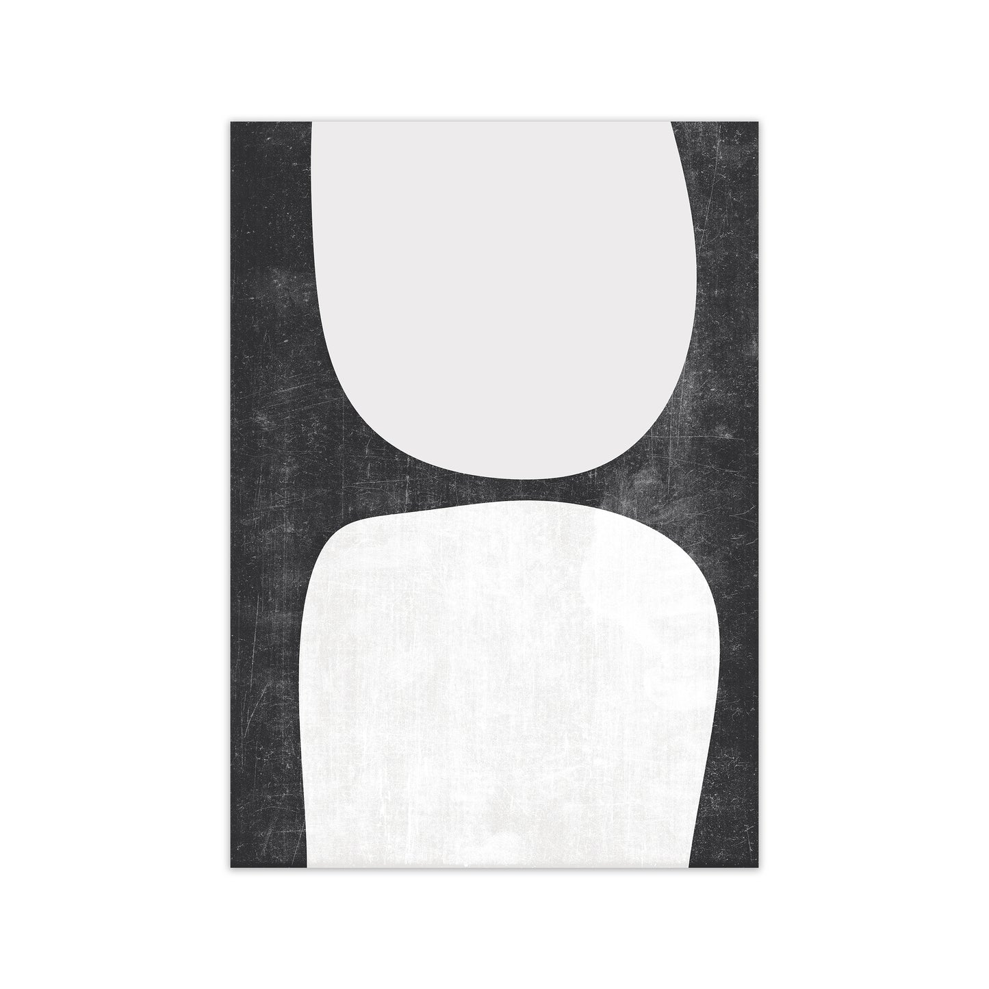 Mid Century Black and White Grunge Wall Art A A1 Print Only