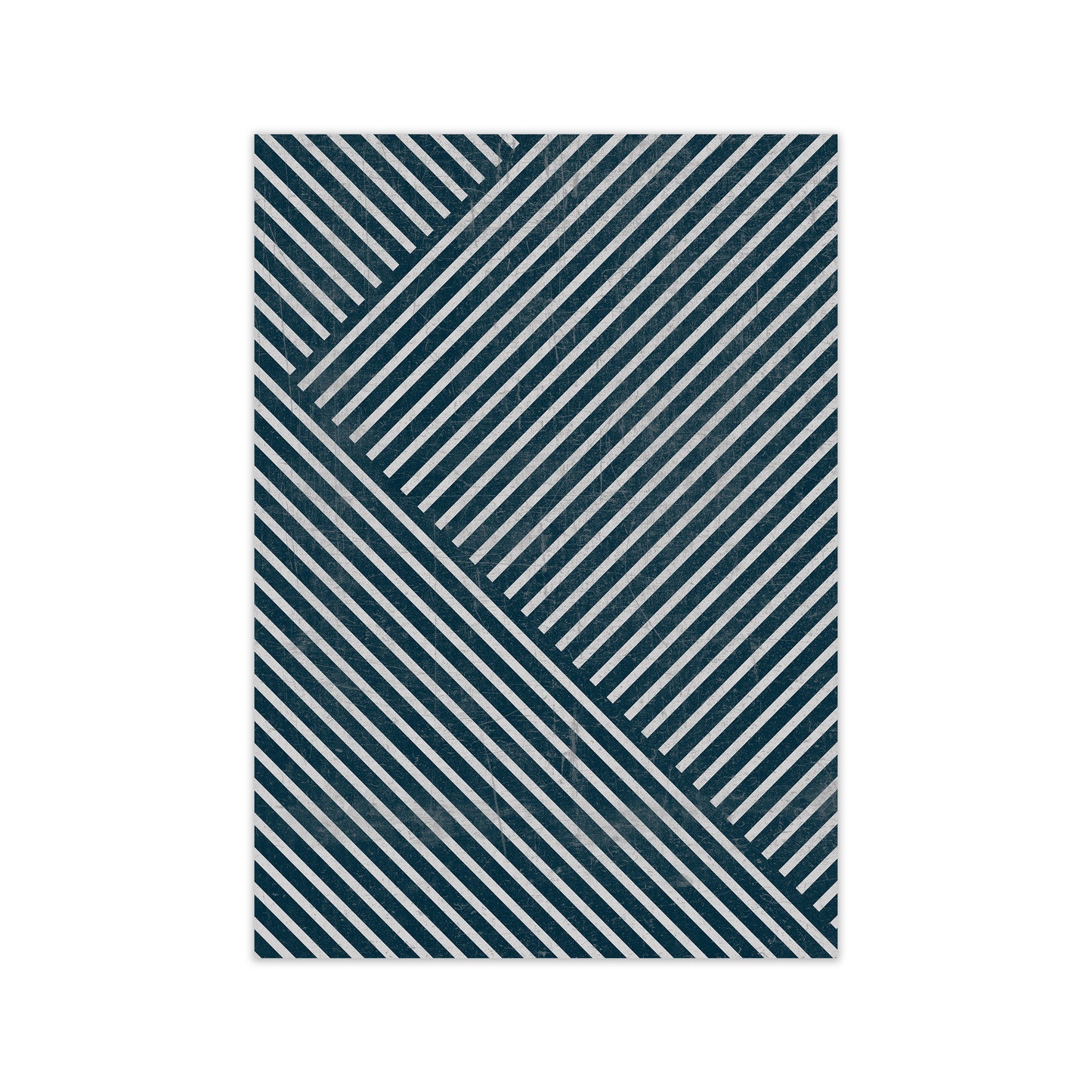 Navy Blue Set of 2 Abstract A Print Only