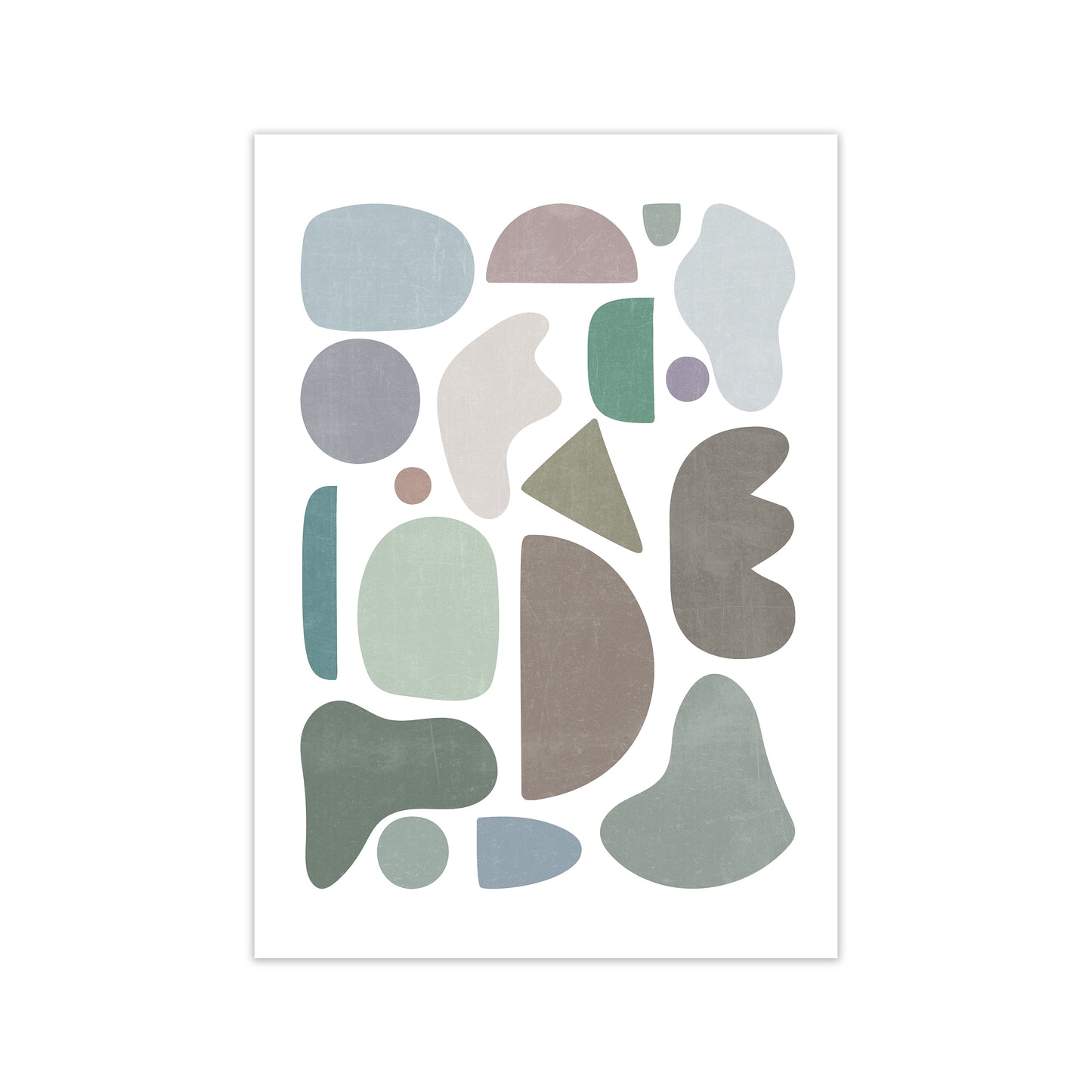 Abstract Terrazzo Shapes A Print Only