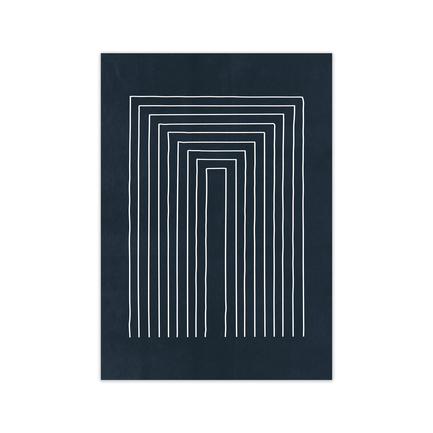 Mid Century Modern Blue Print A Print Only
