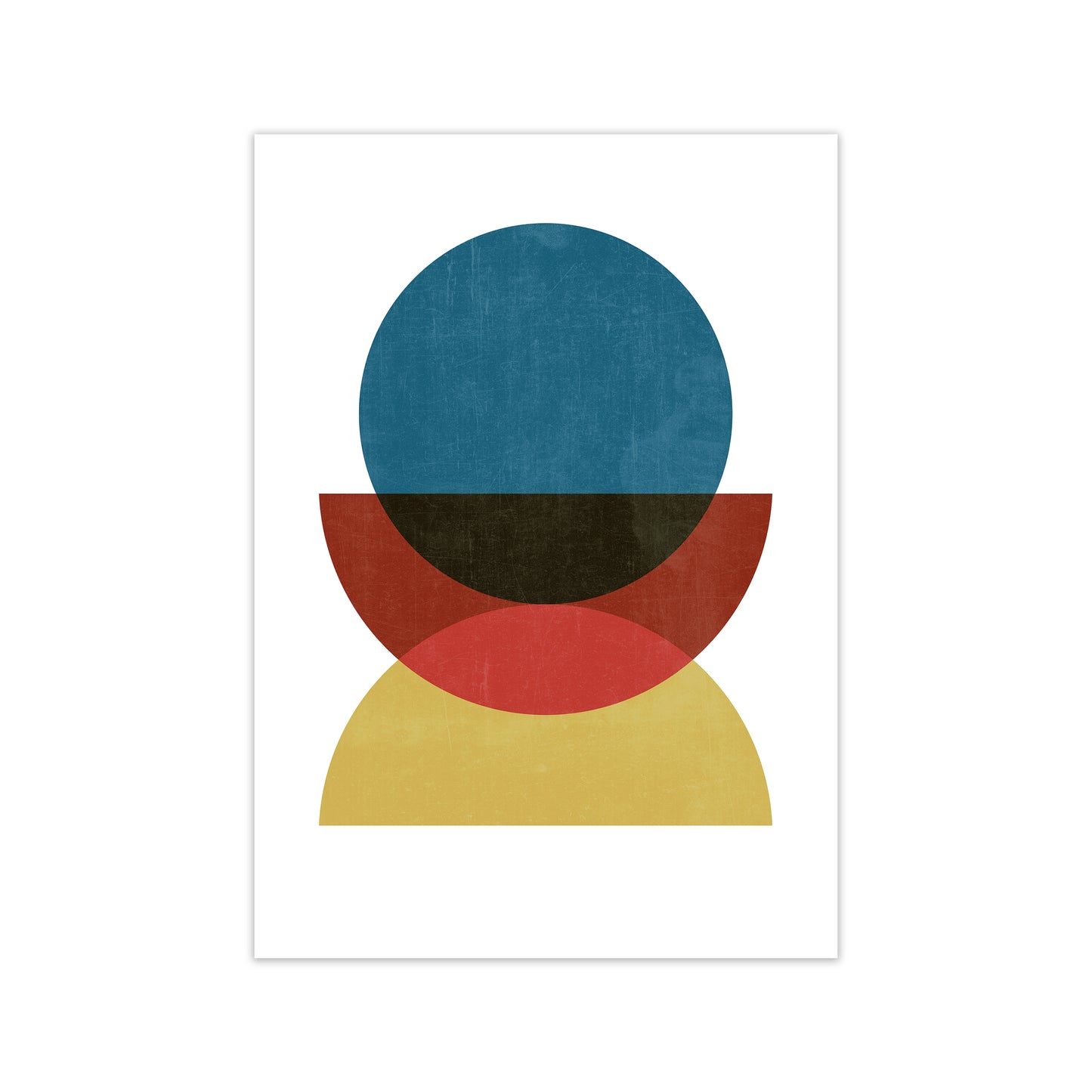 Rainbow Mid Century Print A A1 Print Only