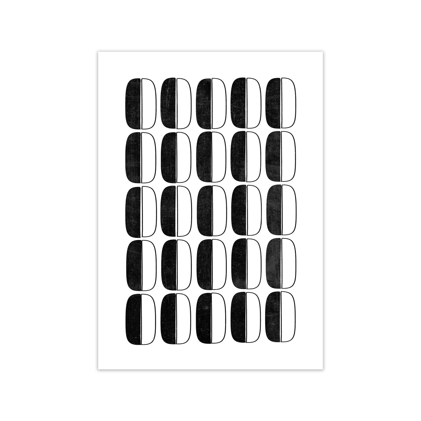 Abstract Coffee Beans Print Original Print Only