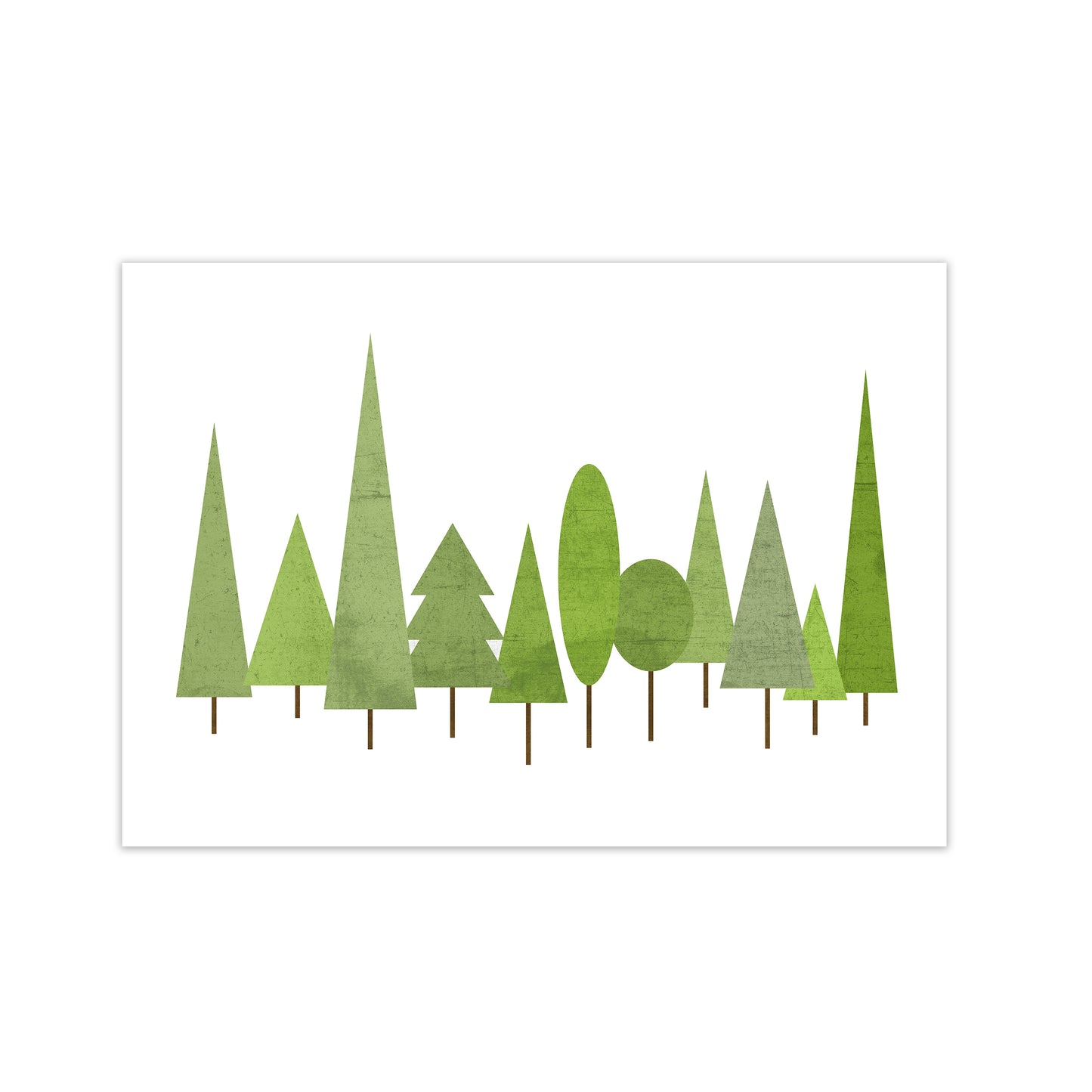 Scandinavian Trees Landscape Original Print Only