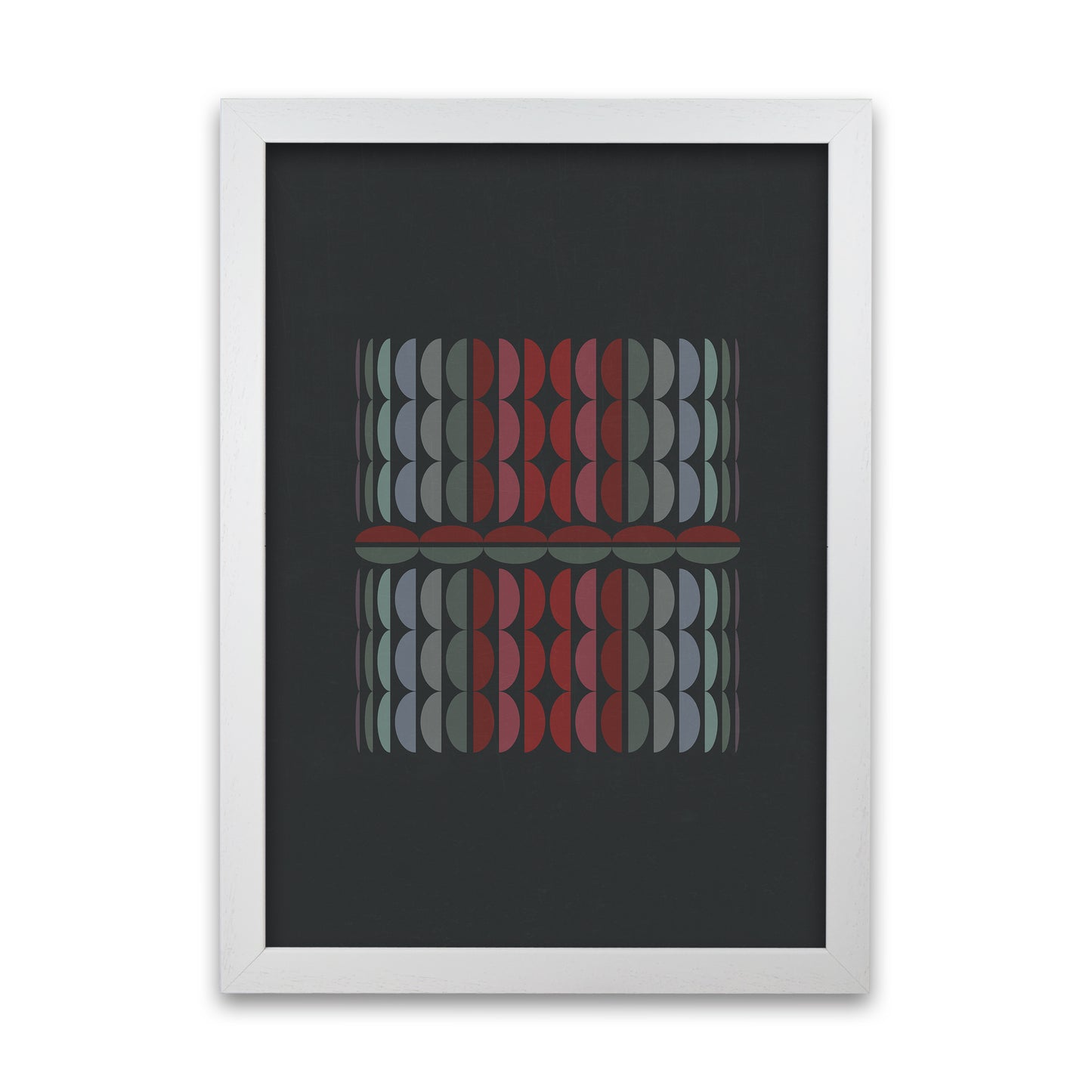 Abstract Shapes on Grey Original White Grain