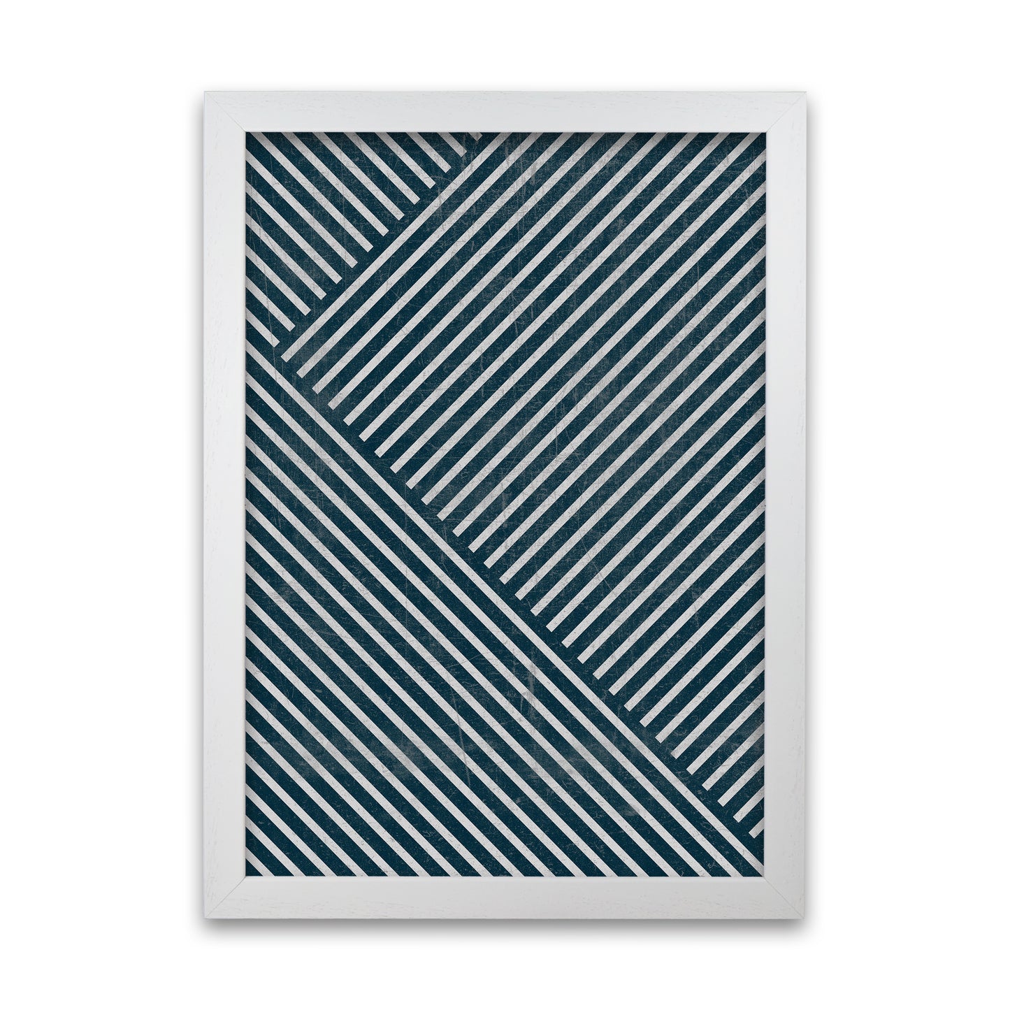 Navy Blue Set of 2 Abstract A White Grain