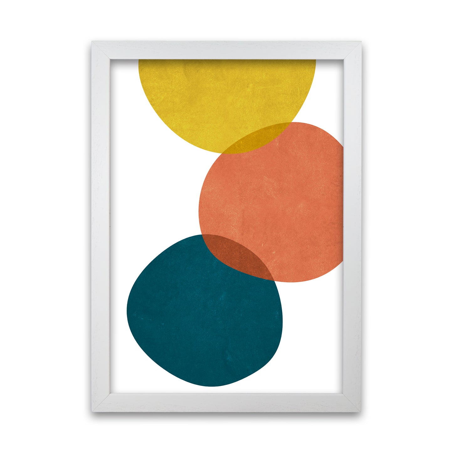 Abstract Shapes Prints B White Grain