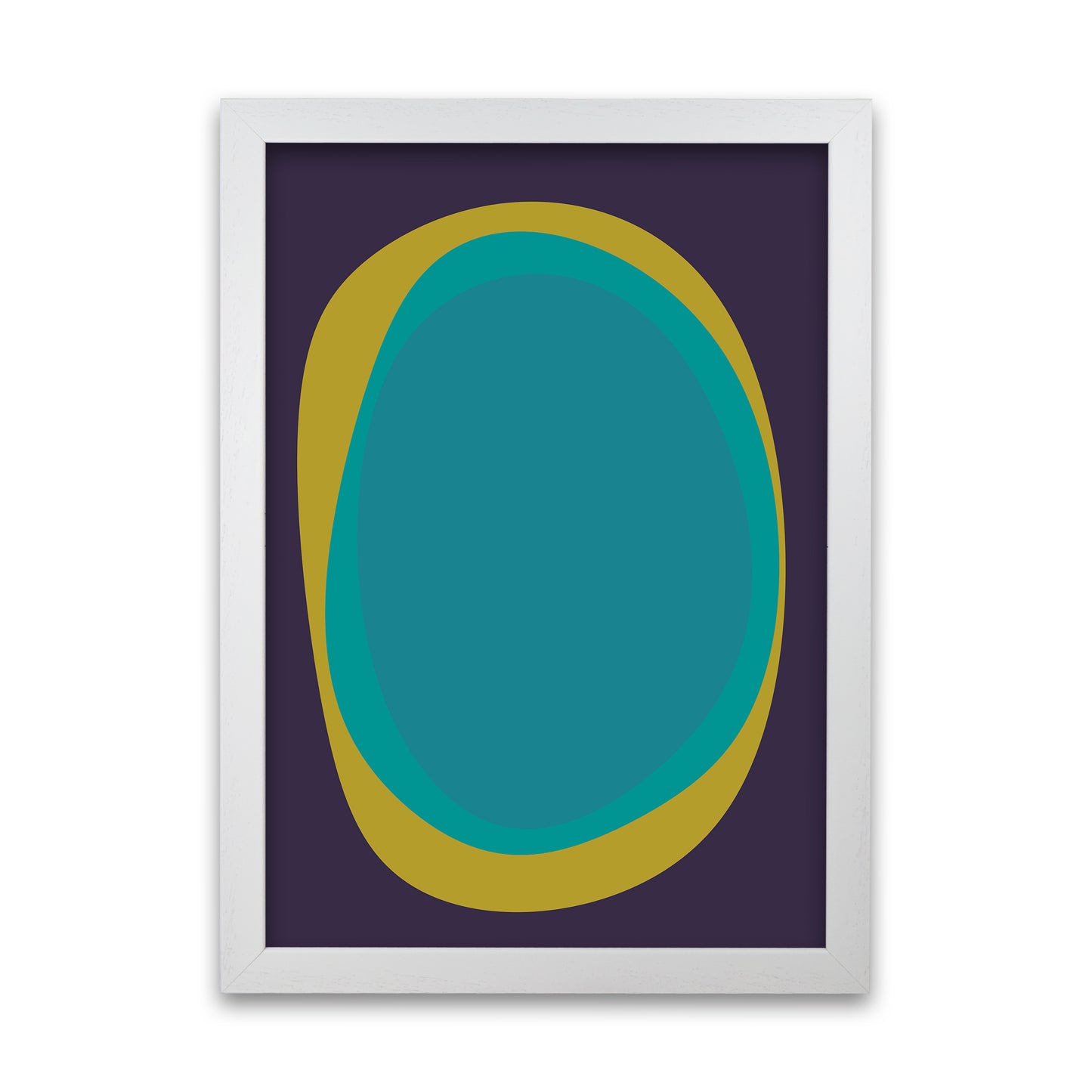 Colourful Bright Abstract Wall Art Print A White Grain
