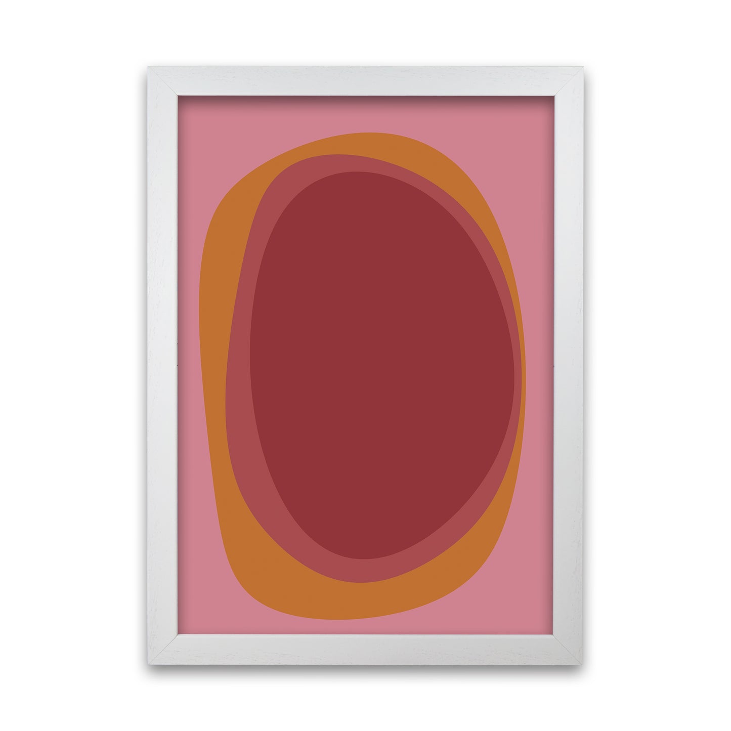 Colourful Bright Abstract Wall Art Print B White Grain