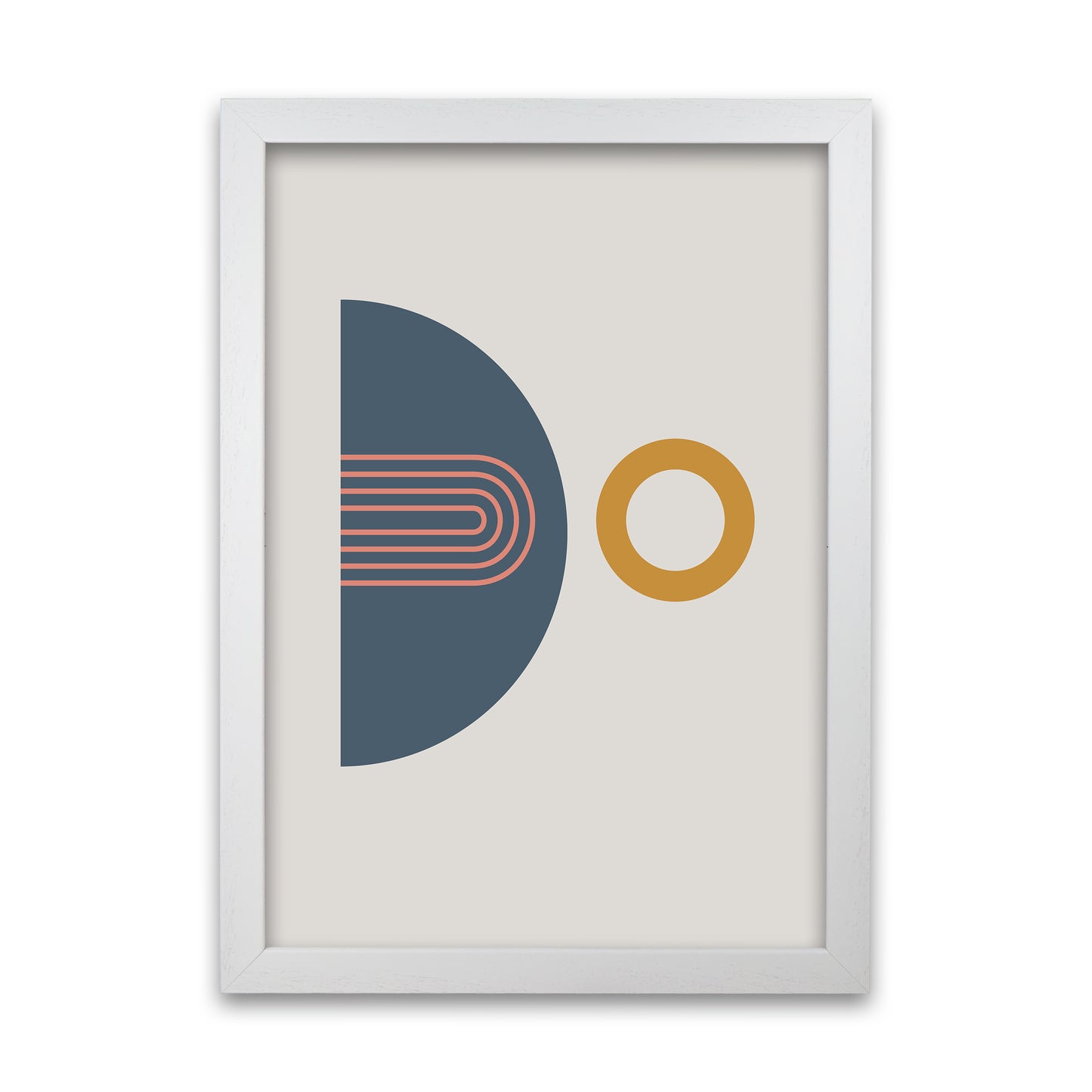 Mid Century Modern Prints on Grey B White Grain