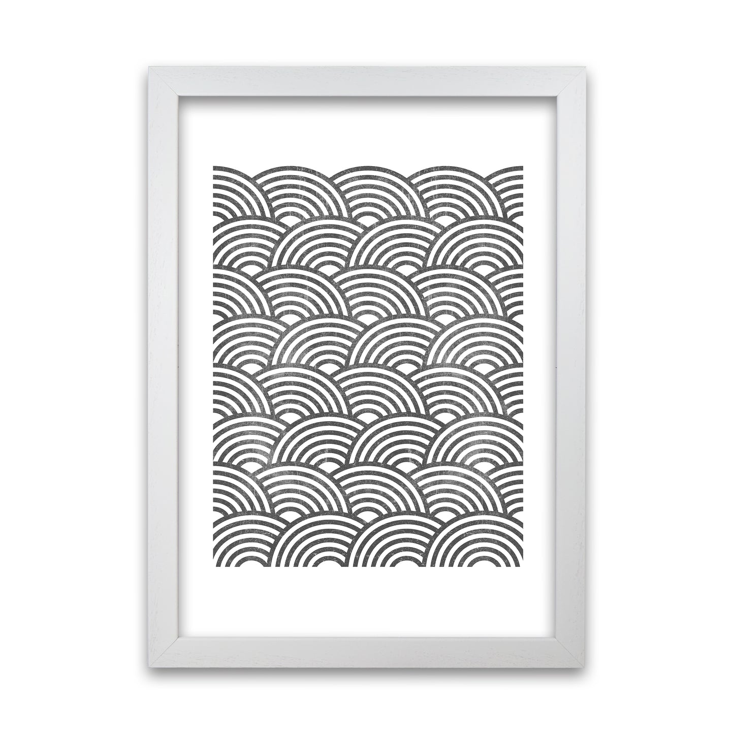 Art Deco Grunge Original White Grain