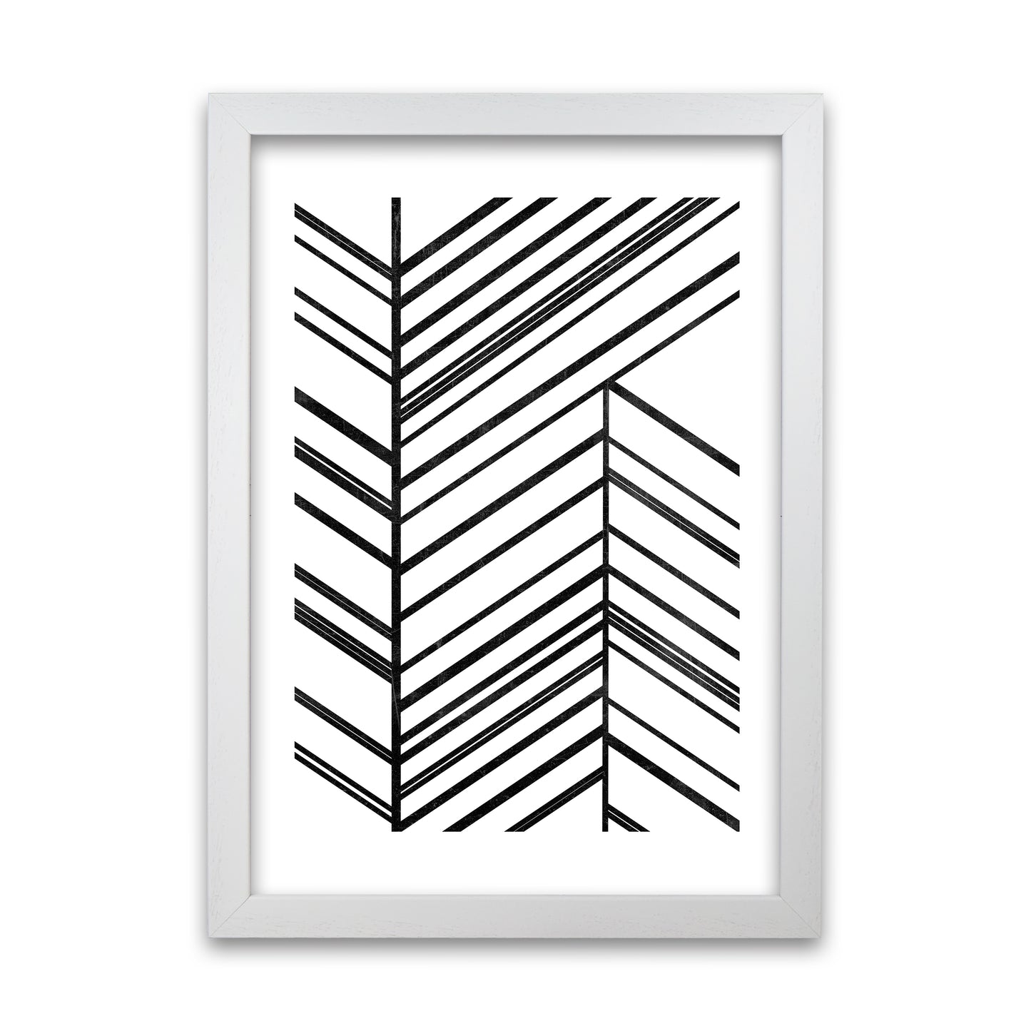 Black White Rough Line Print White Grain
