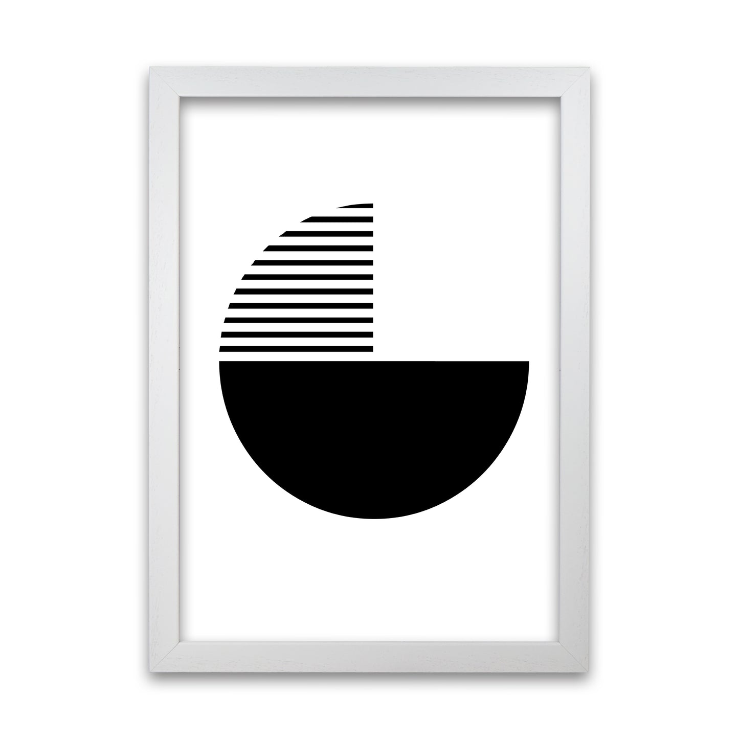 Mid Century Black Original White Grain