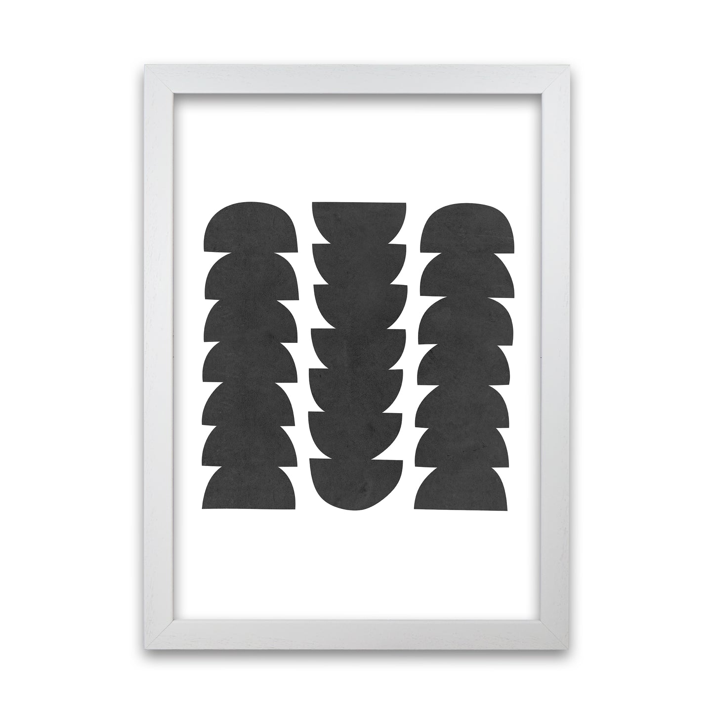 Mid Century Modern Abstract Grunge White Grain