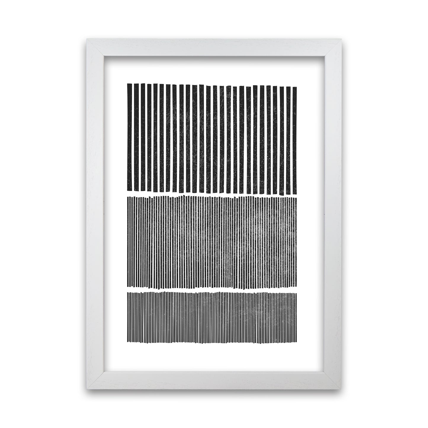 Mid Century Modern Lines Original White Grain