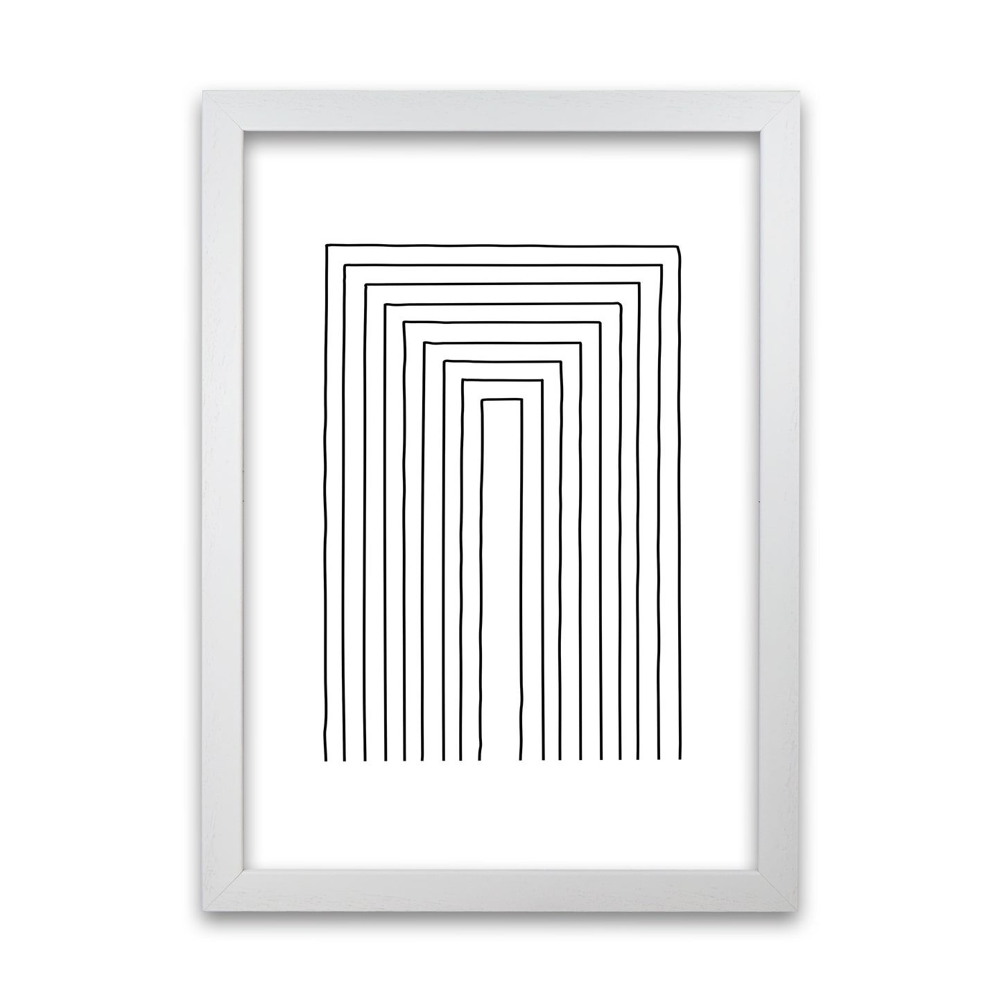 Geometric Set of 2 Black and White Print A White Grain
