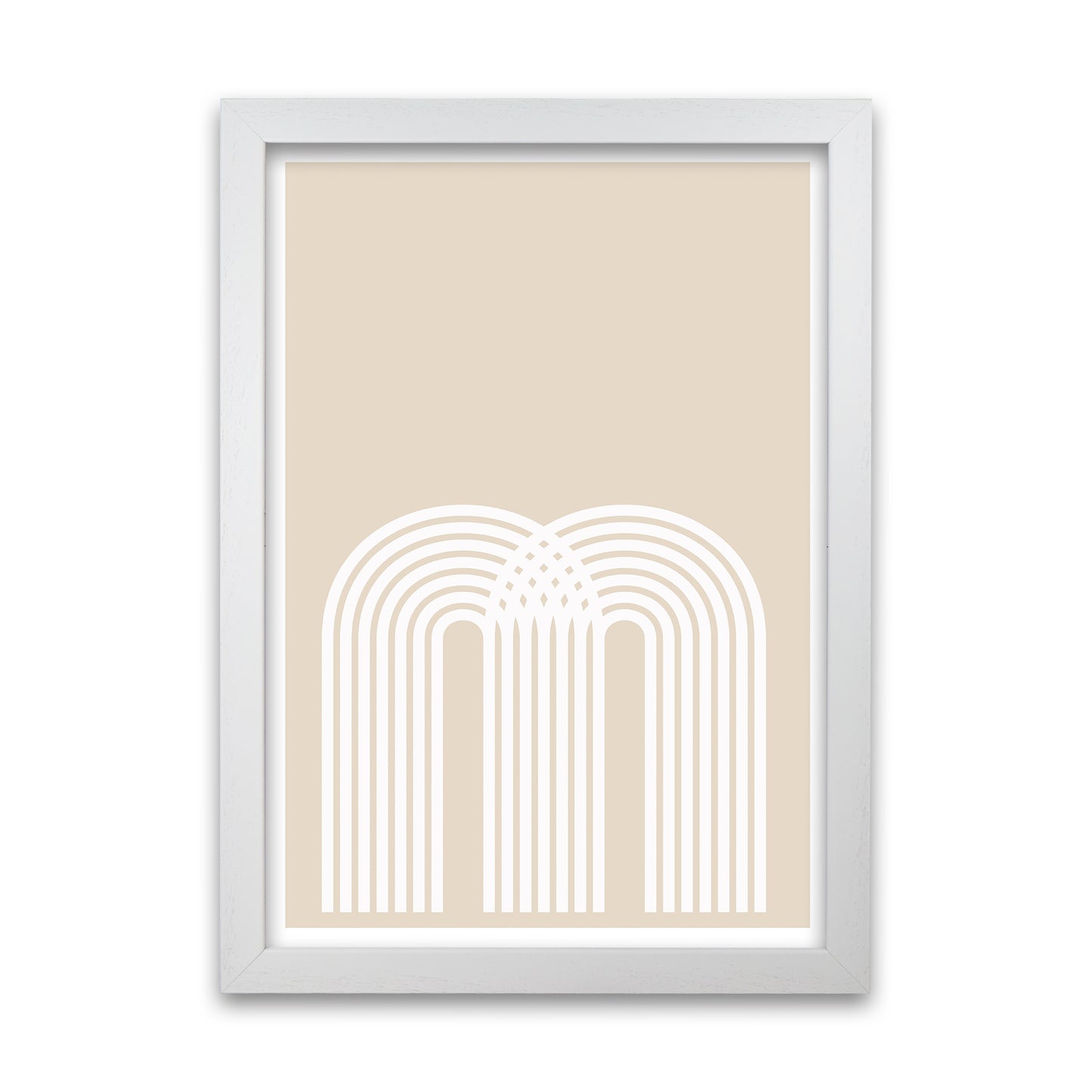 Art Deco Neutral Original White Grain