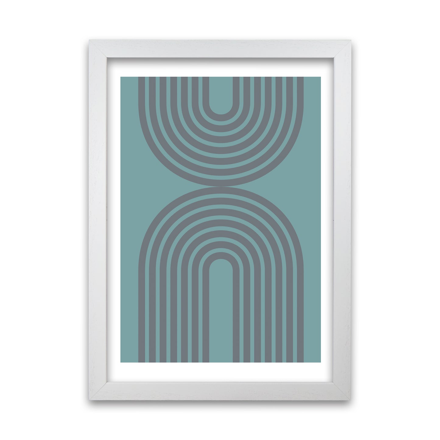 Grey and Blue Modern Rainbow White Grain