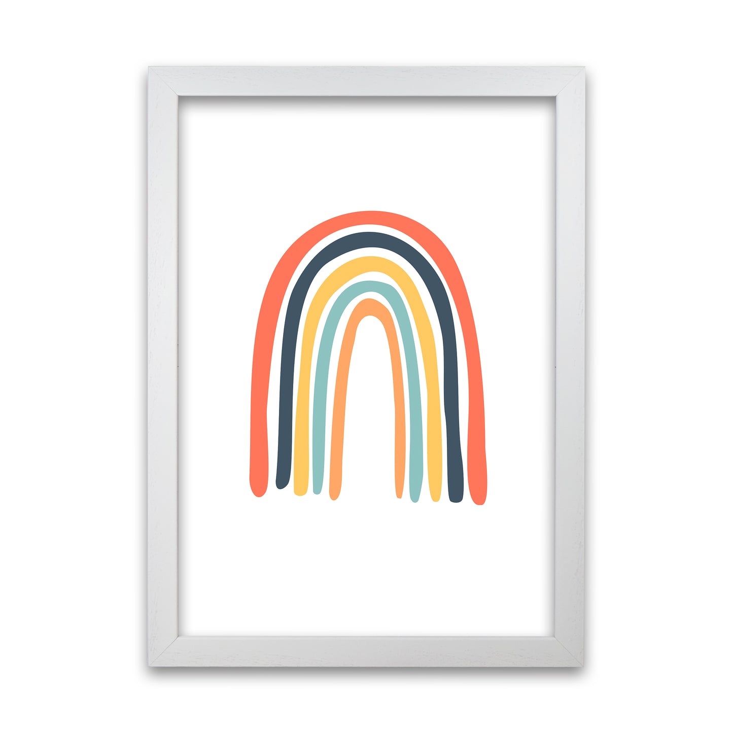 Rainbow on White Original White Grain
