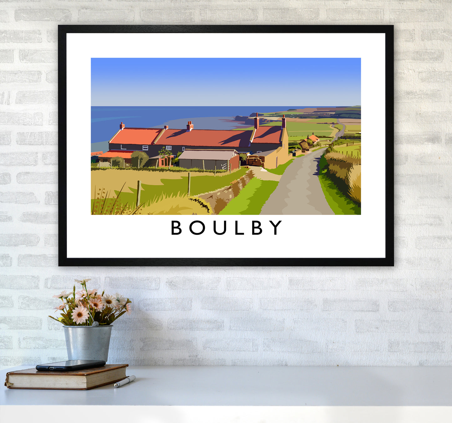 Boulby 2 Art Print by Richard O'Neill A1 White Frame