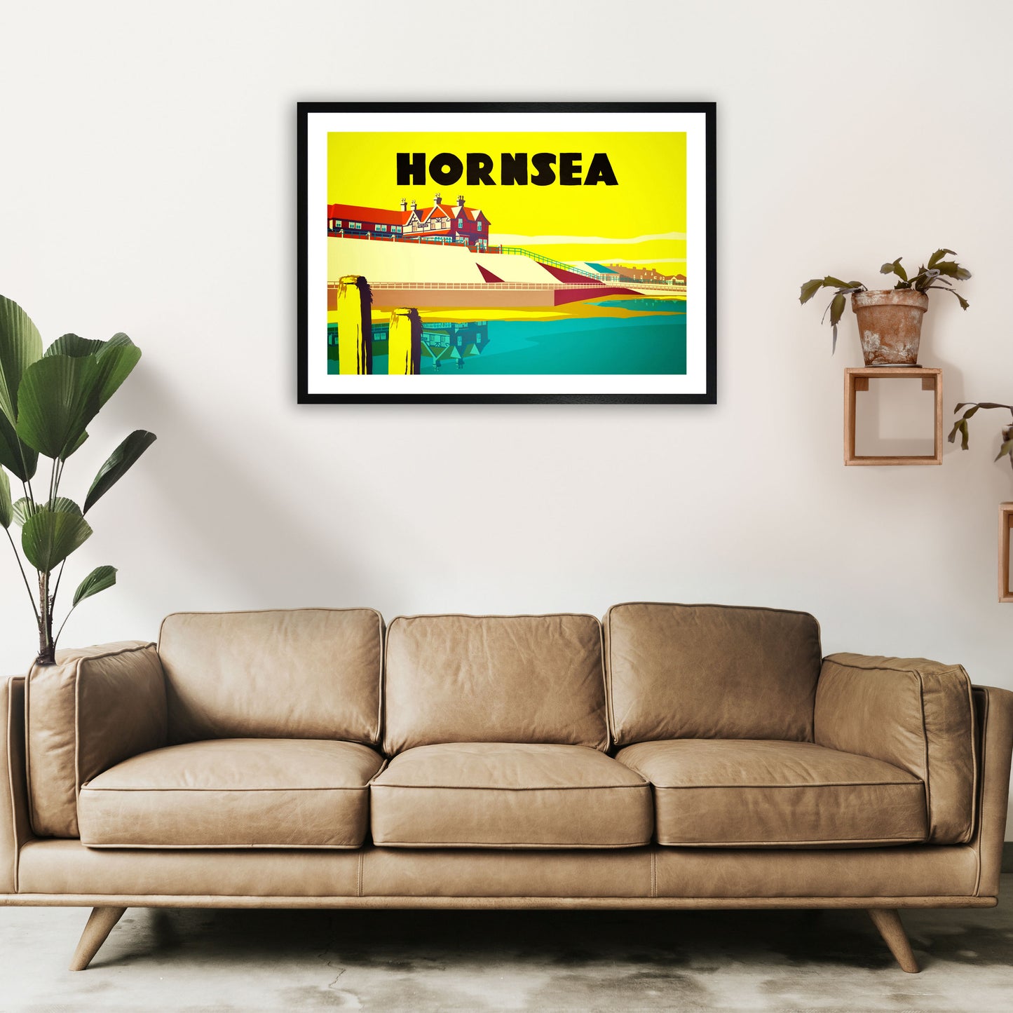 Hornsea 2 Travel Art Print by Richard O'Neill A1 White Frame