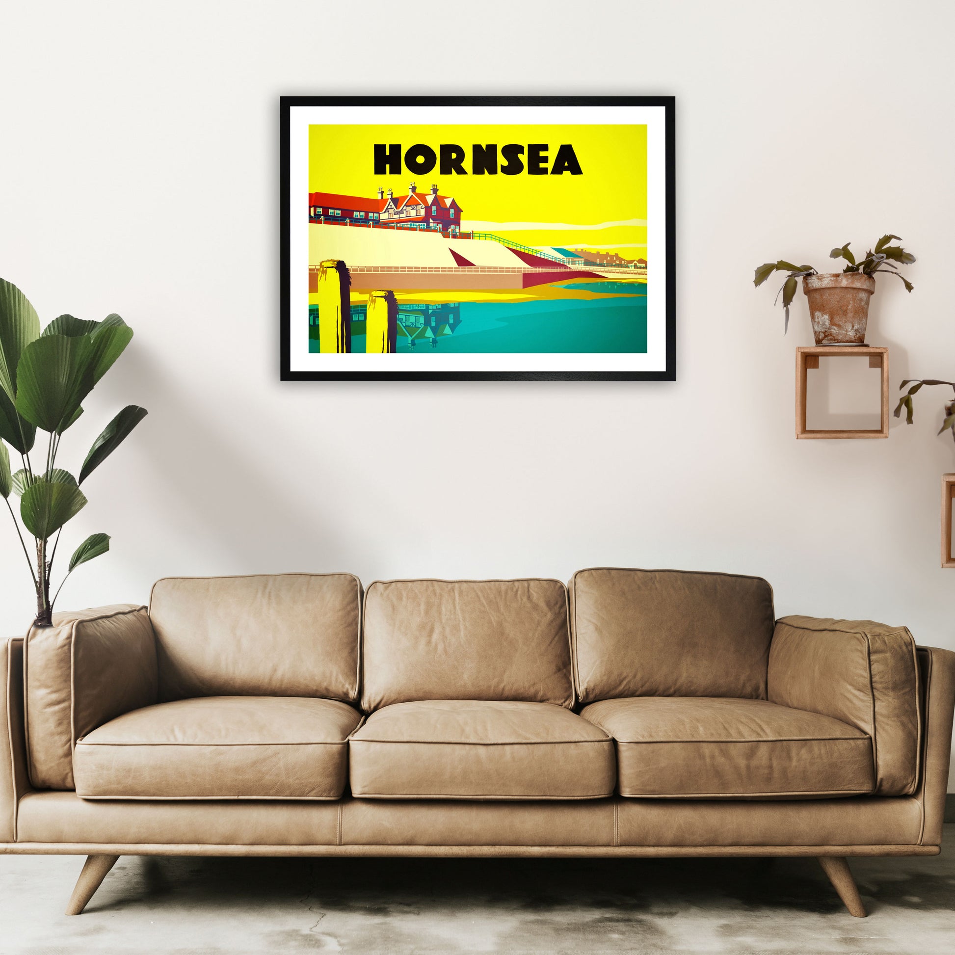 Hornsea 2 Travel Art Print by Richard O'Neill A1 White Frame