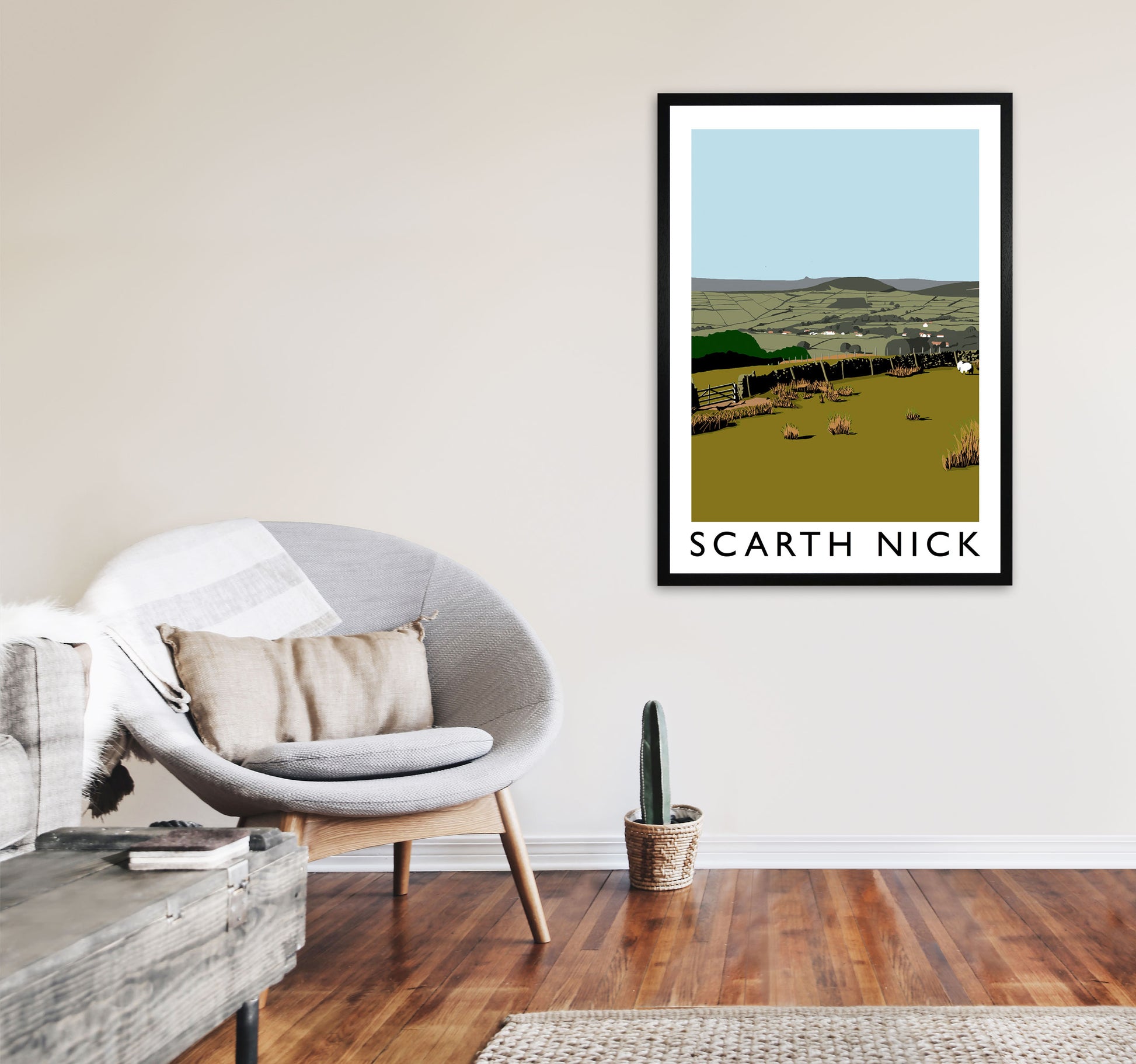 Scarth Nick Art Print by Richard O'Neill A1 White Frame