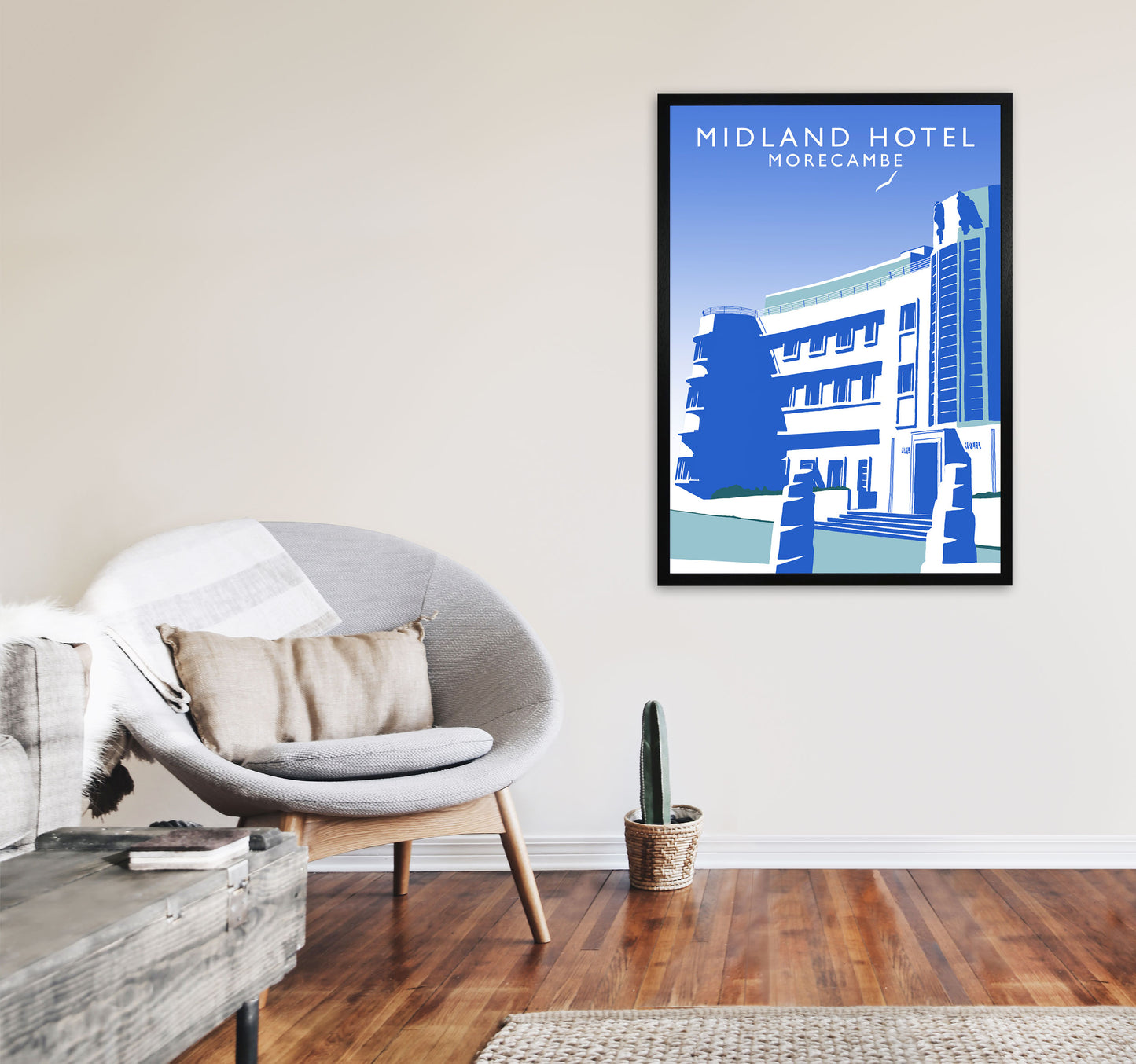 Midland Hotel by Richard O'Neill A1 White Frame