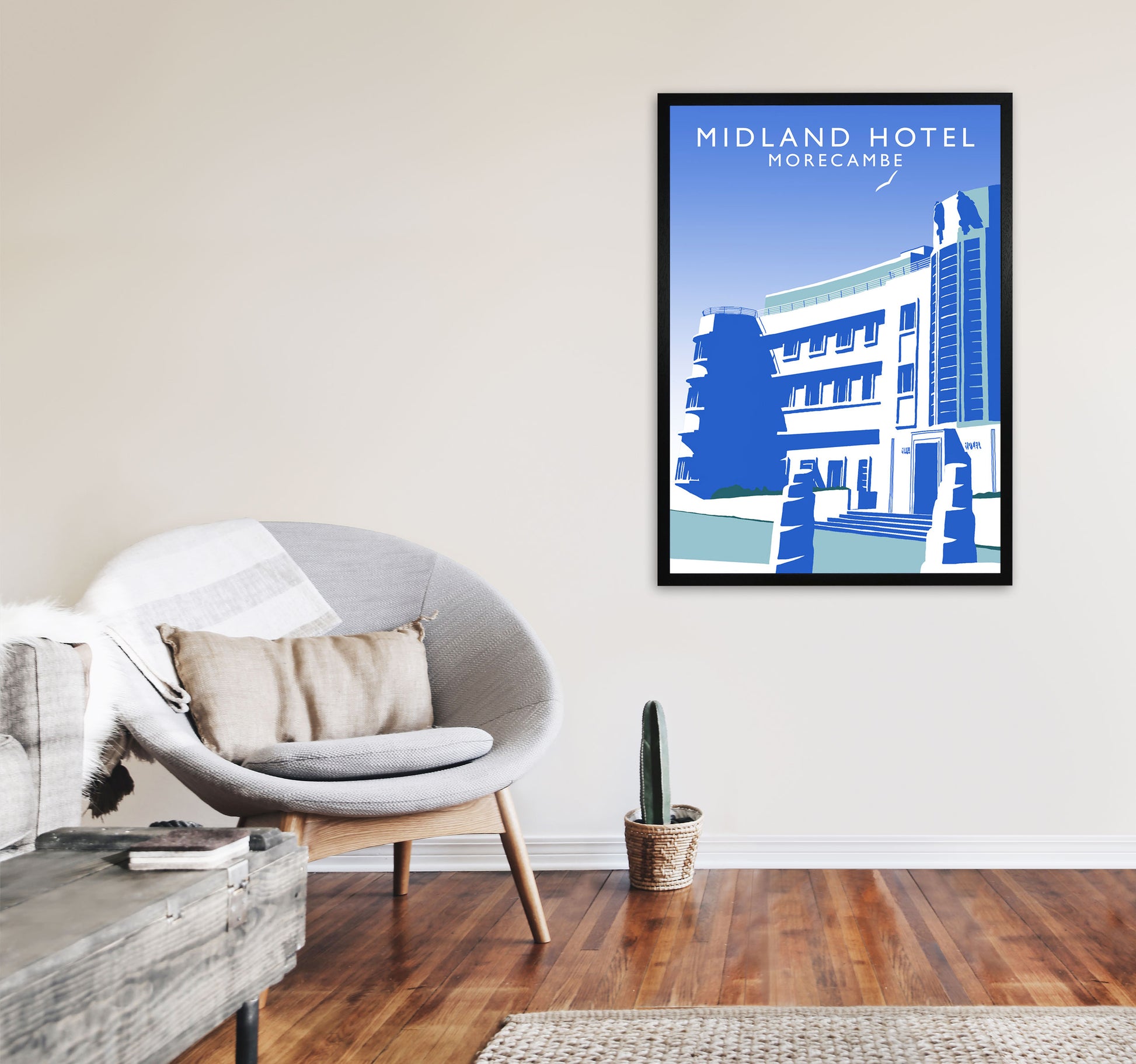 Midland Hotel by Richard O'Neill A1 White Frame