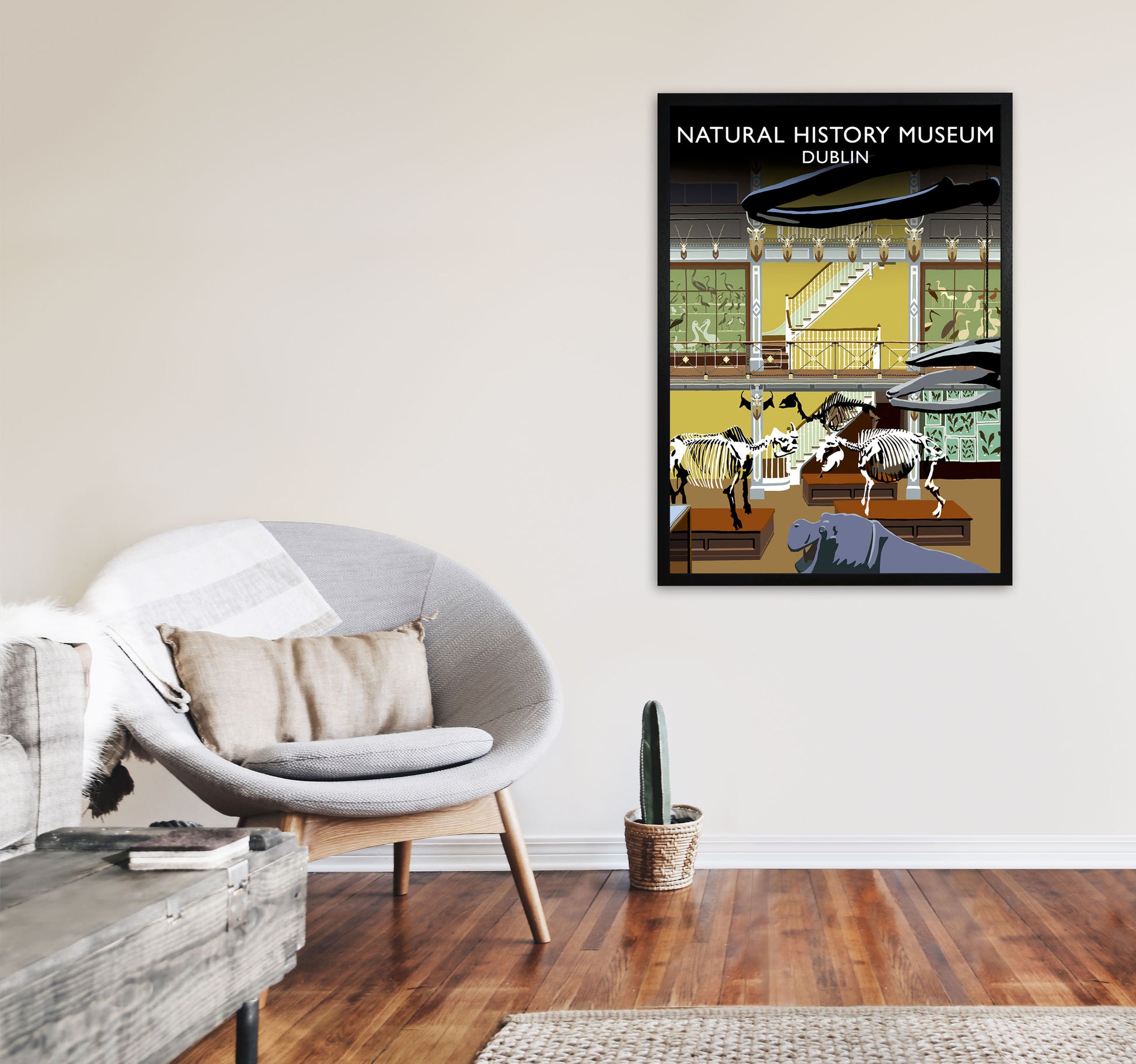 Natural History Musuem by Richard O'Neill A1 White Frame