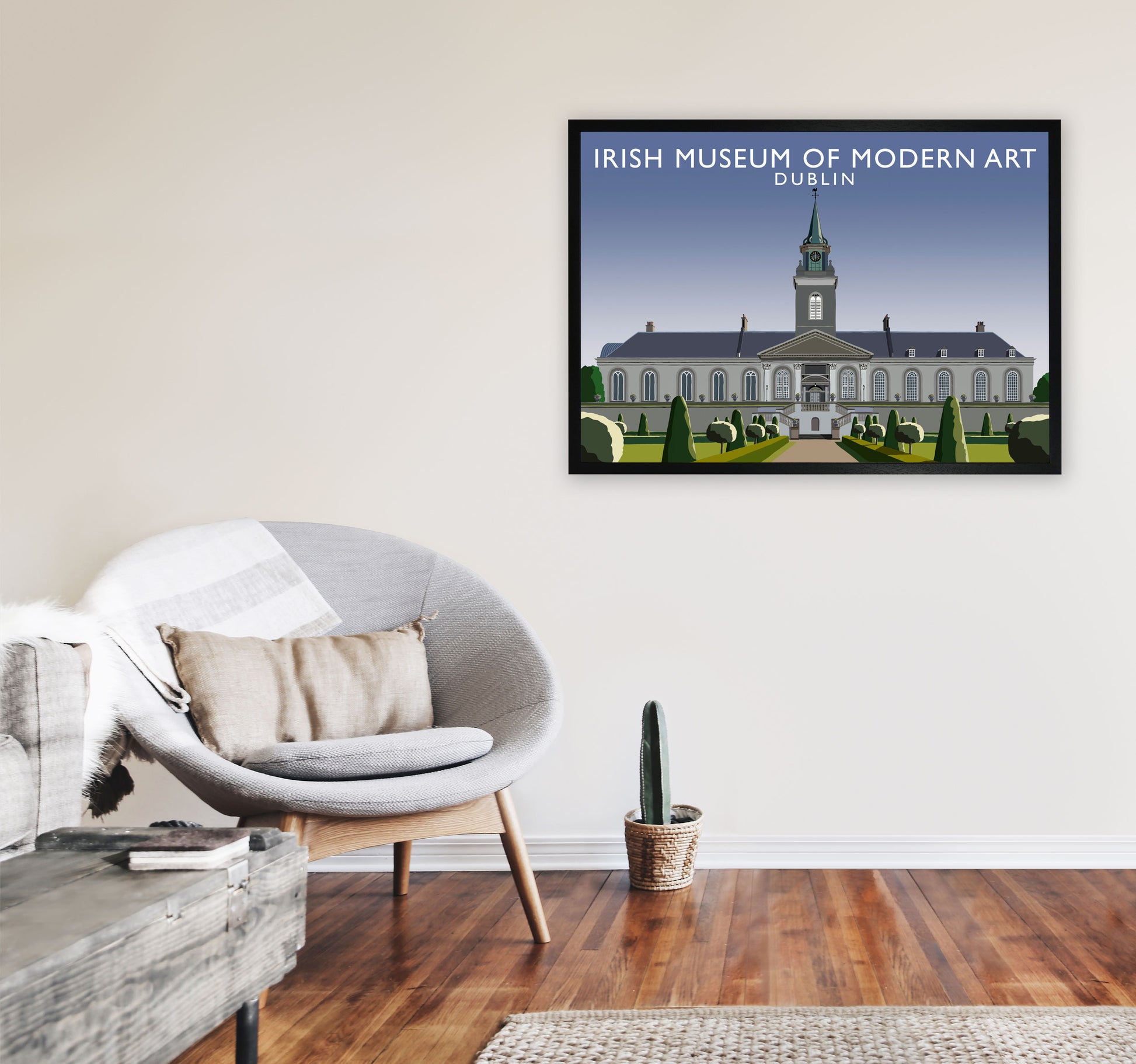 Irish Museum of Modern Art Dublin Art Print by Richard O'Neill A1 White Frame