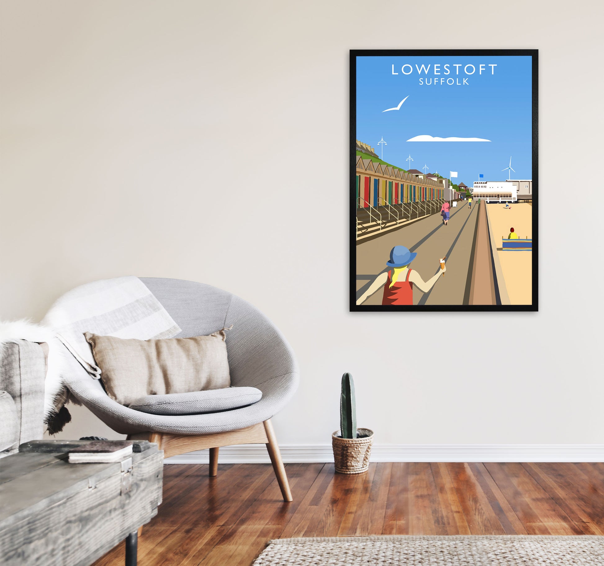 Lowestoft (Portrait) by Richard O'Neill A1 White Frame