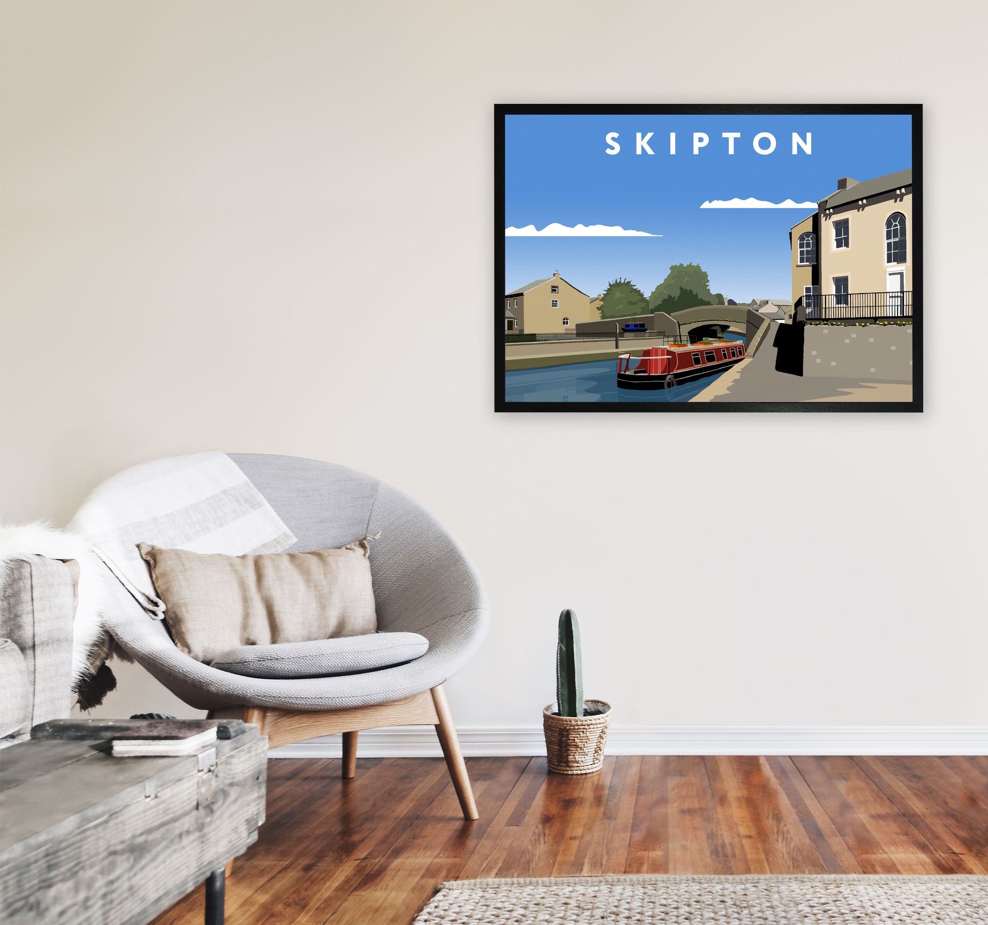 Skipton2 by Richard O'Neill A1 White Frame