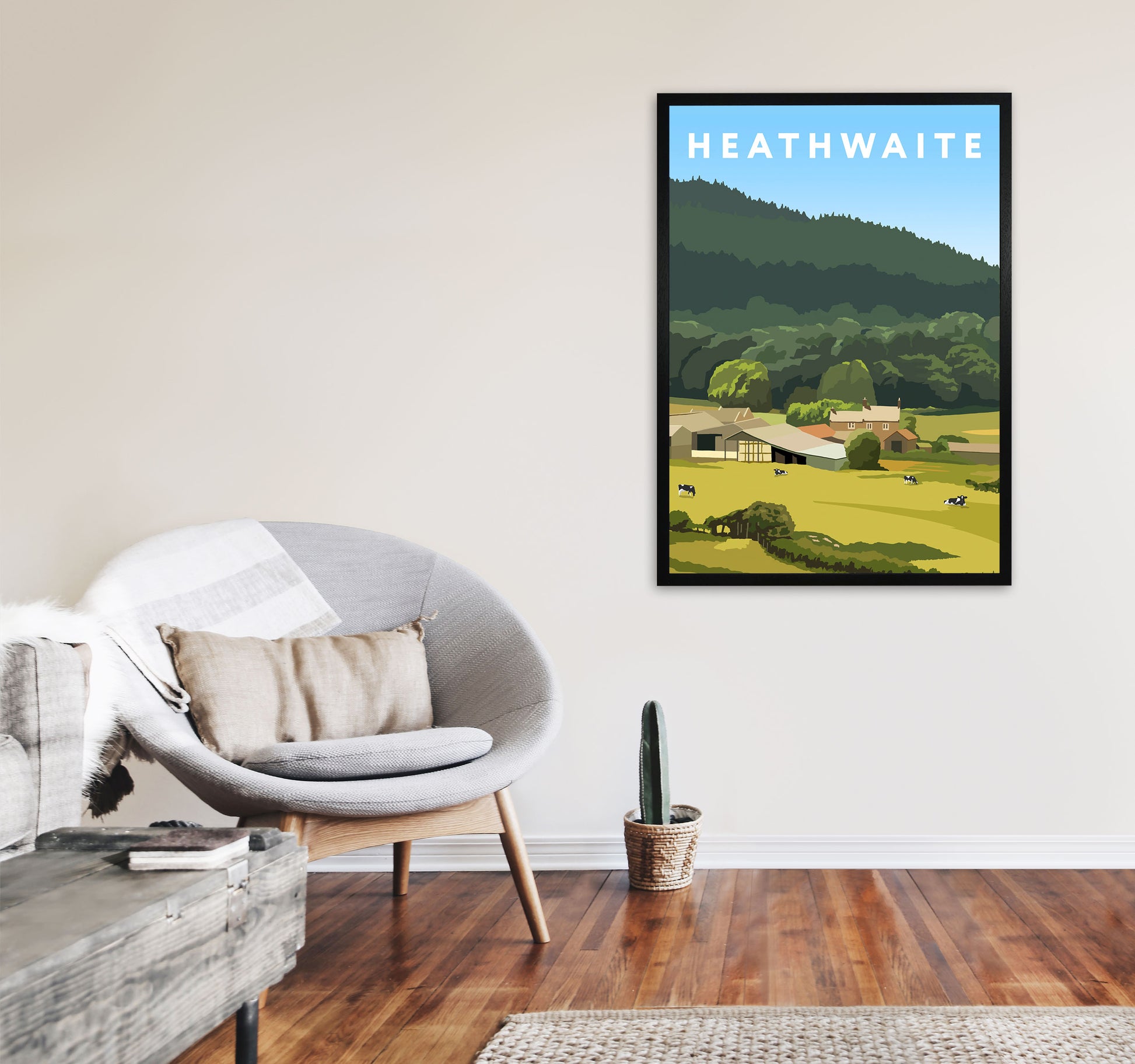 Heathwaite Portrait by Richard O'Neill A1 White Frame