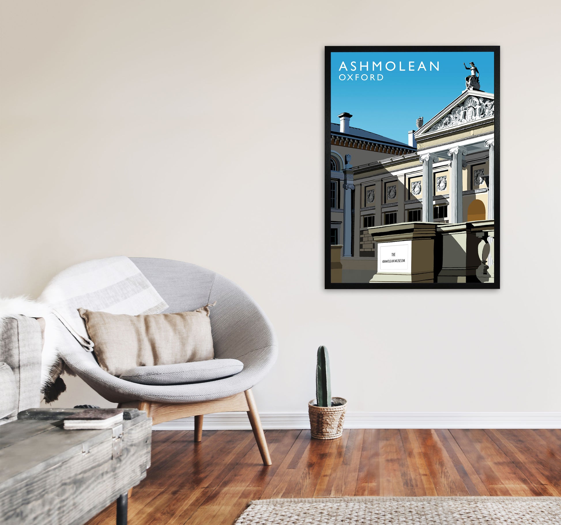 Ashmolean Portrait by Richard O'Neill A1 White Frame