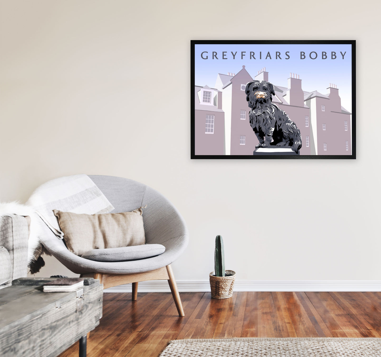 Greyfriars Bobby by Richard O'Neill A1 White Frame