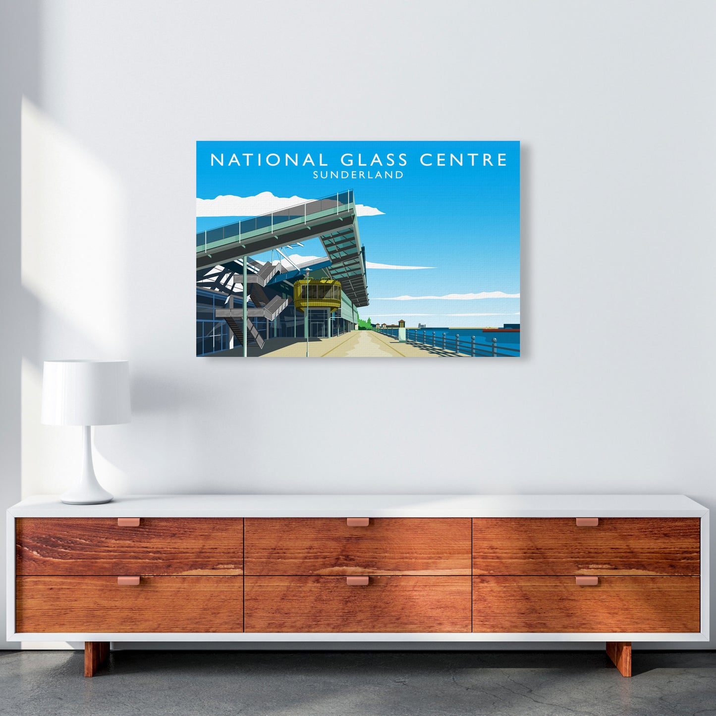 National Glass Centre portrait Travel Art Print by Richard O'Neill A1 Canvas