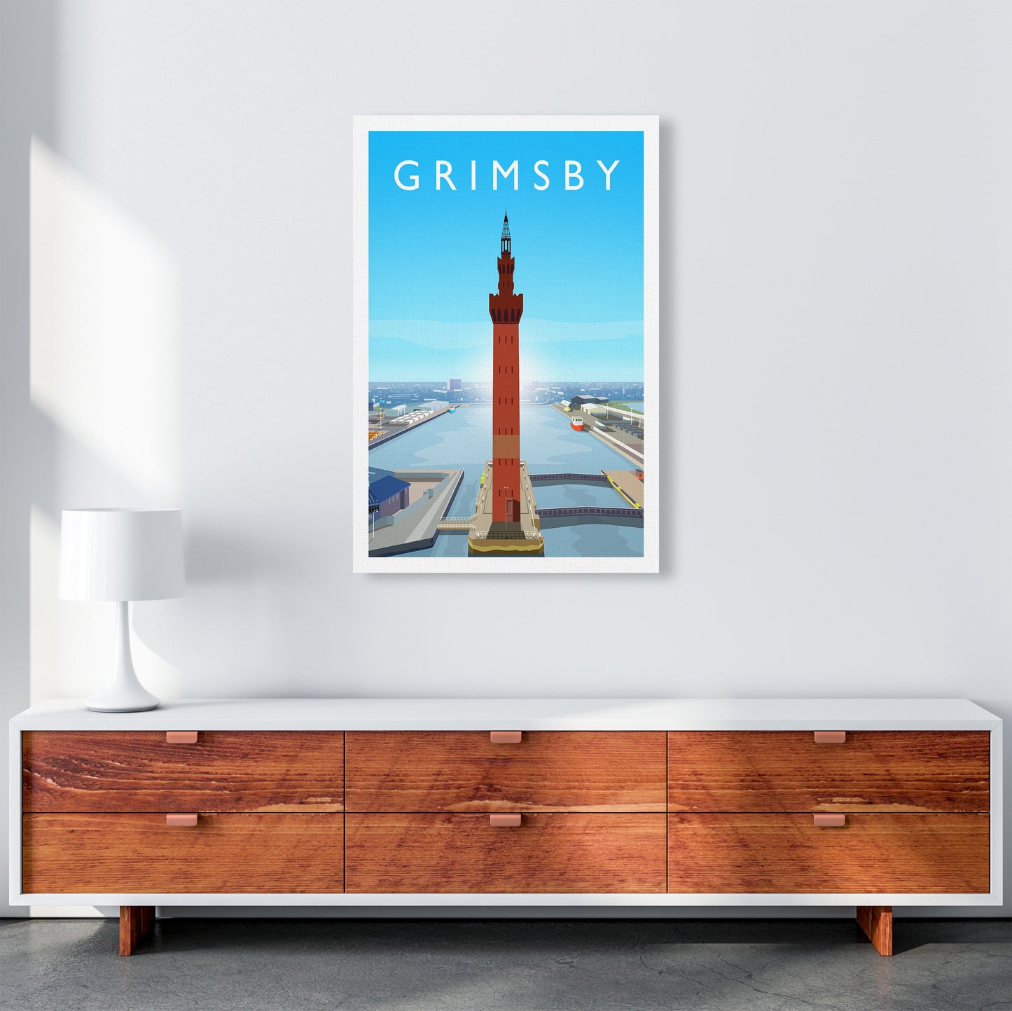 Grimsby Portrait Art Print by Richard O'Neill A1 Canvas