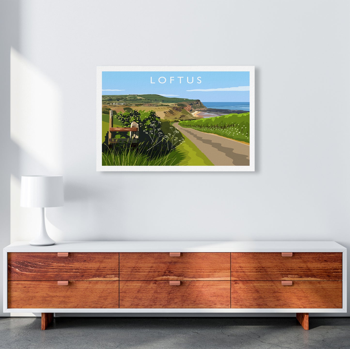 Loftus Travel Art Print by Richard O'Neill A1 Canvas