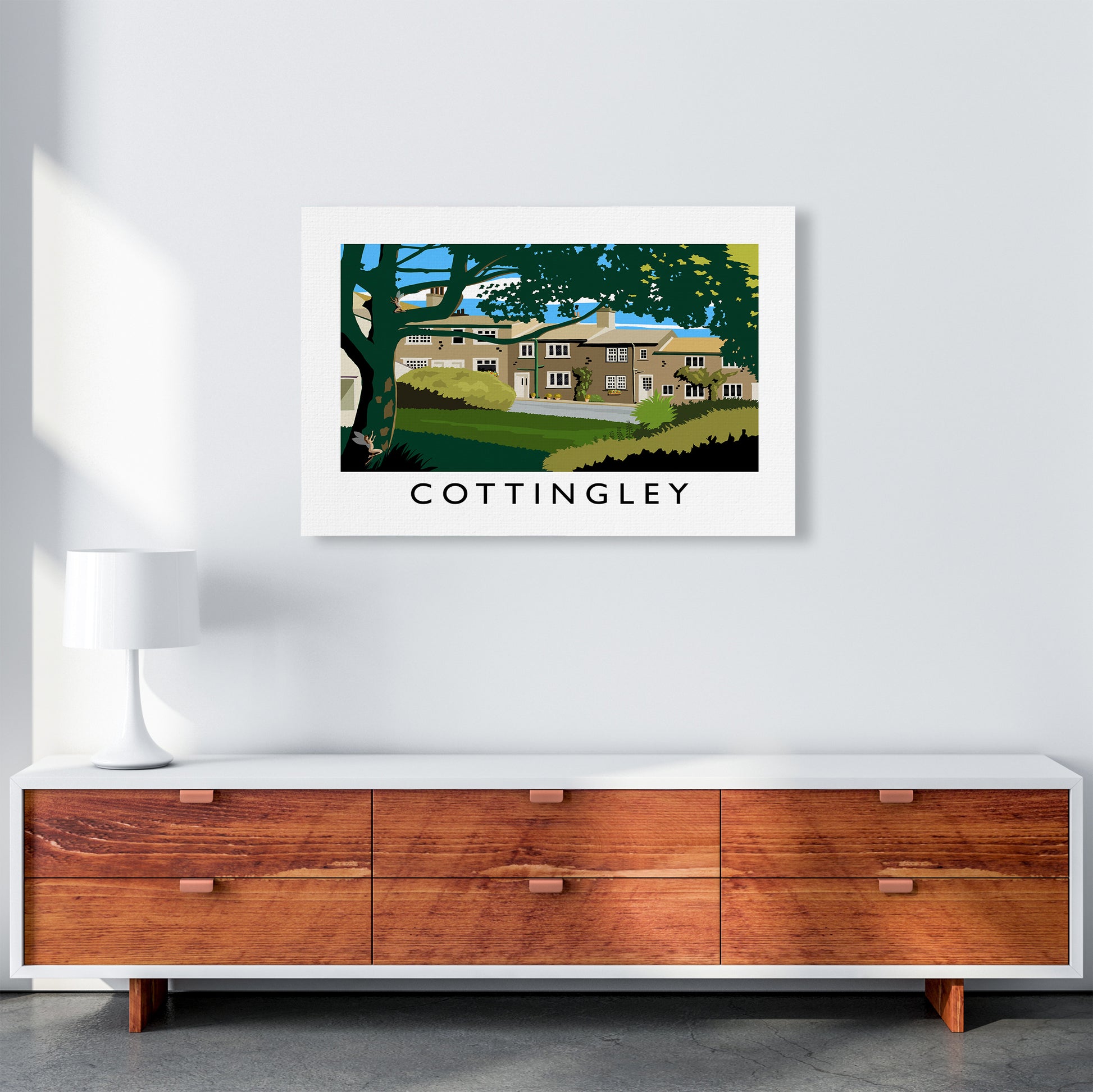 Cottingley Travel Art Print by Richard O'Neill A1 Canvas