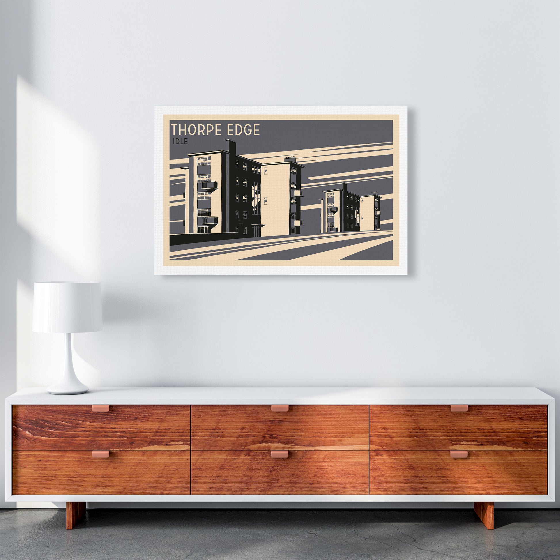 Thorpe Edge, Idle Travel Art Print by Richard O'Neill A1 Canvas