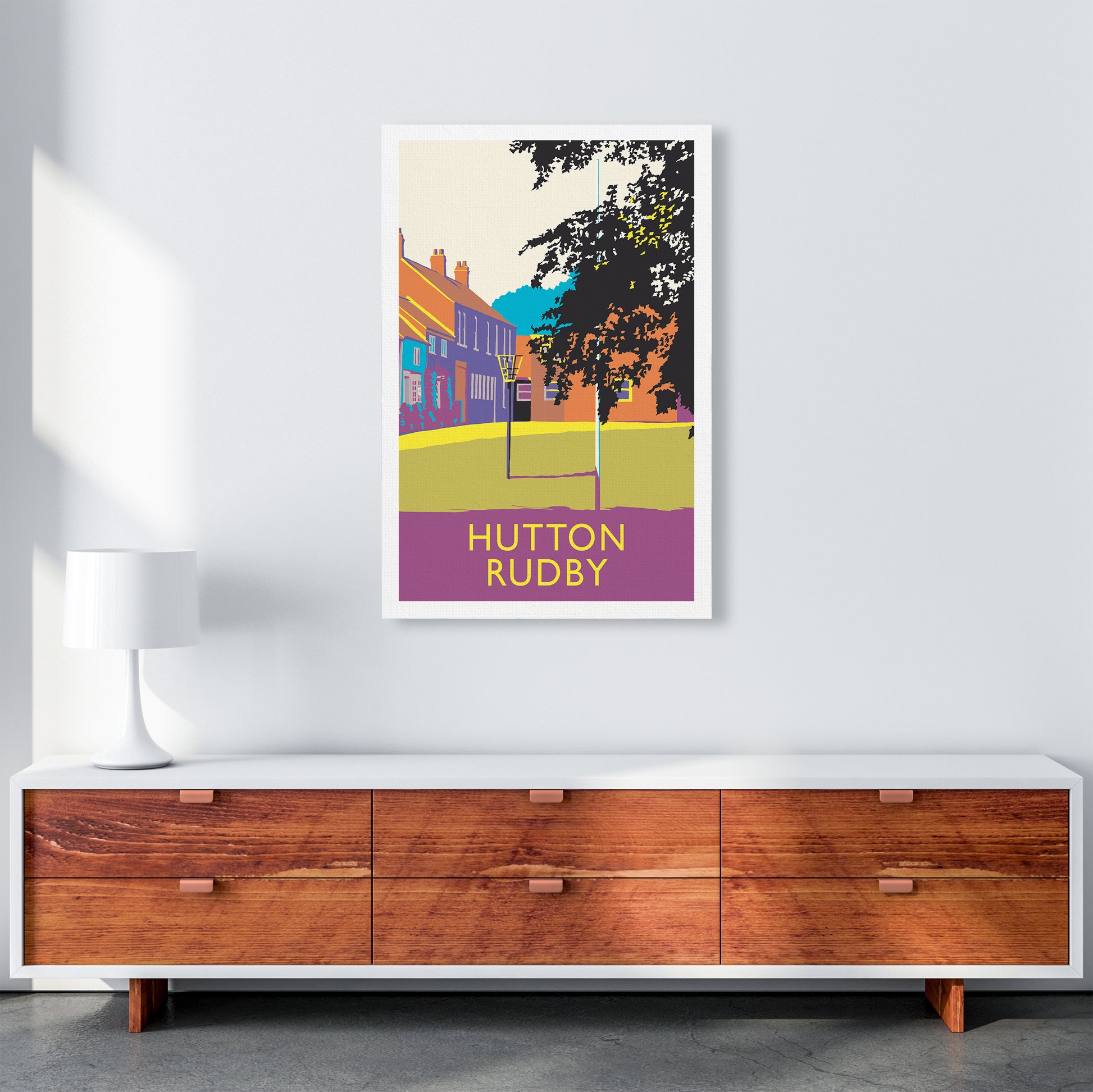 Hutton Rudby portrait Travel Art Print by Richard O'Neill A1 Canvas