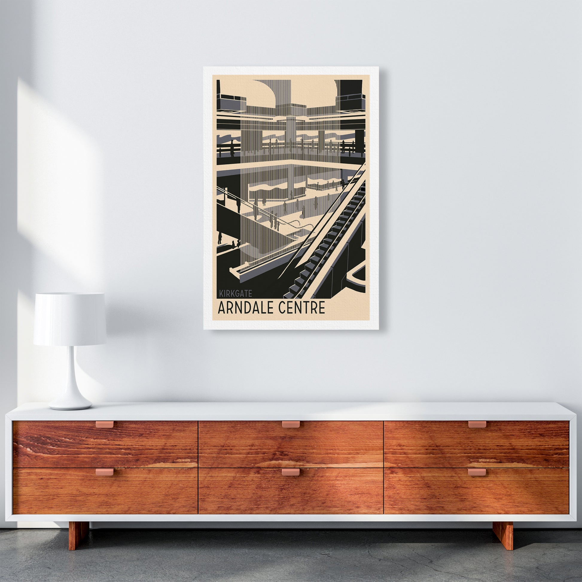 Kirkgate Arndale Centre Travel Art Print by Richard O'Neill A1 Canvas