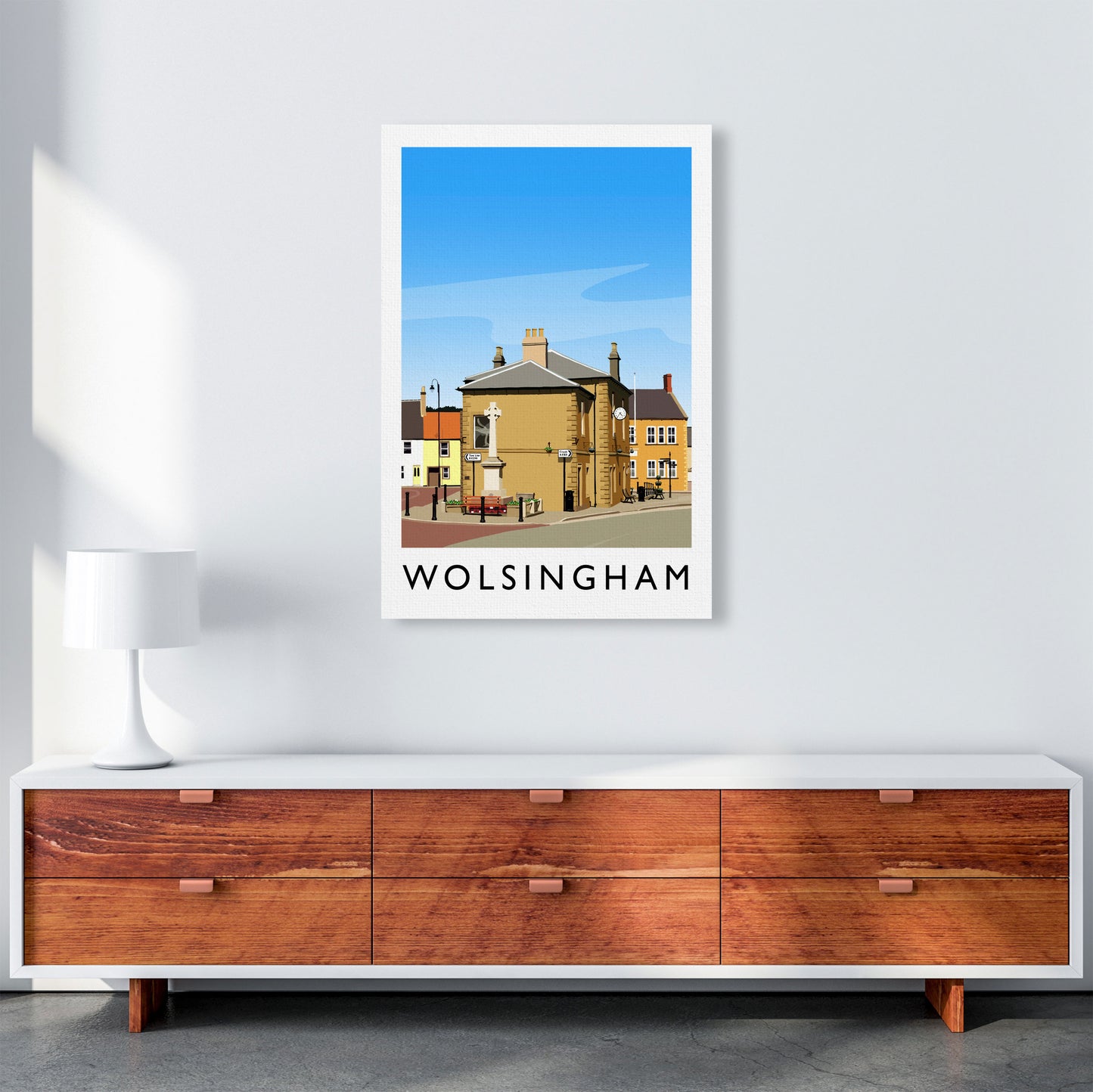 Wolsingham 2 portrait Travel Art Print by Richard O'Neill A1 Canvas