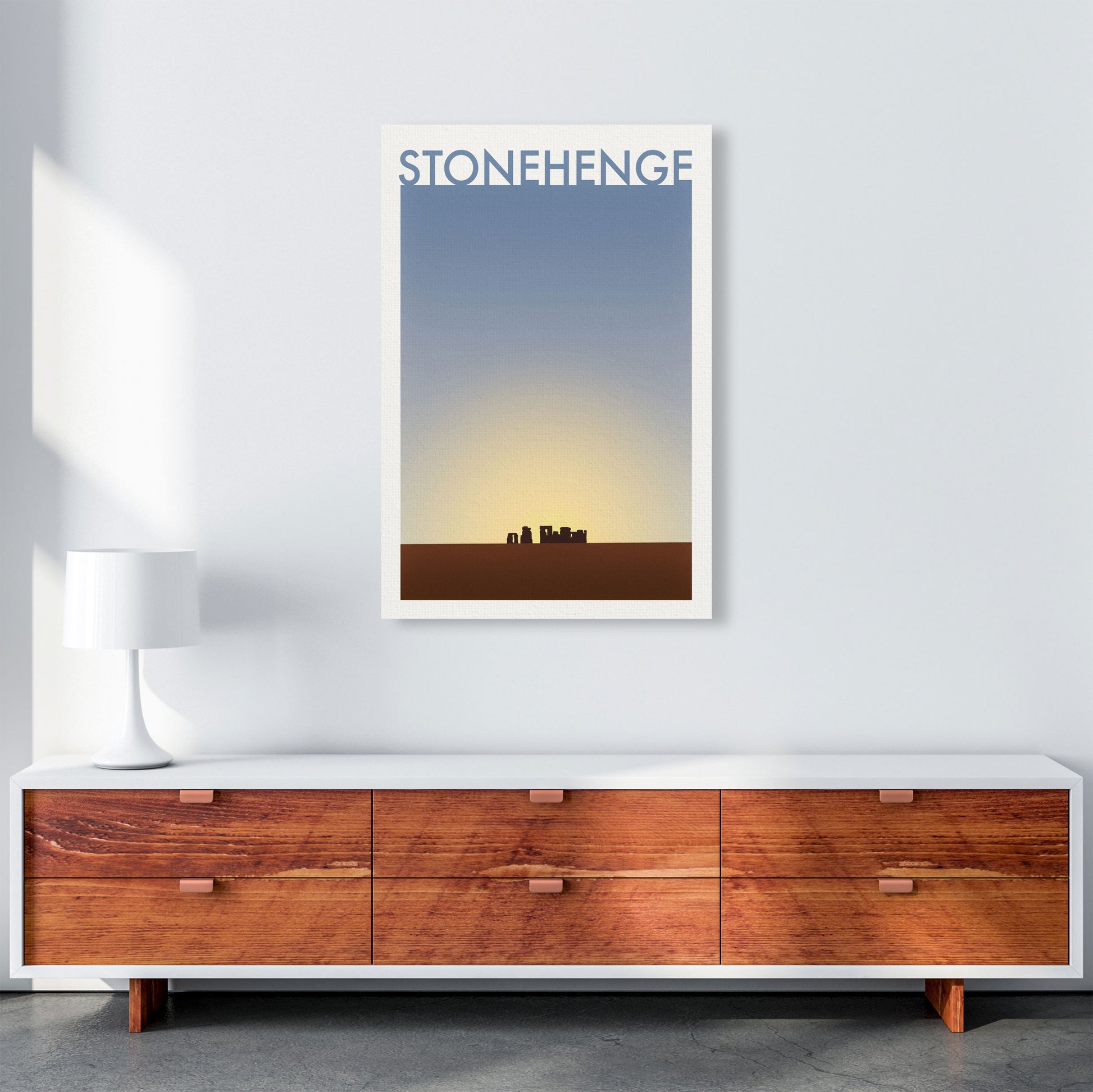 Stonehenge 2 (Day) Travel Art Print by Richard O'Neill A1 Canvas