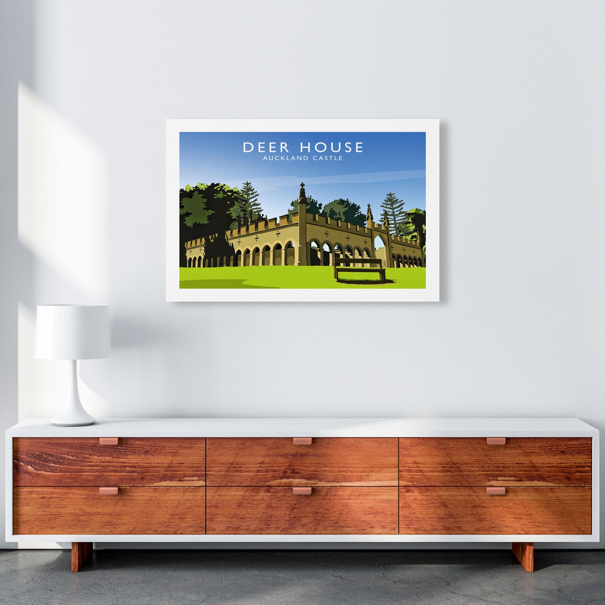 Deer House Travel Art Print by Richard O'Neill A1 Canvas