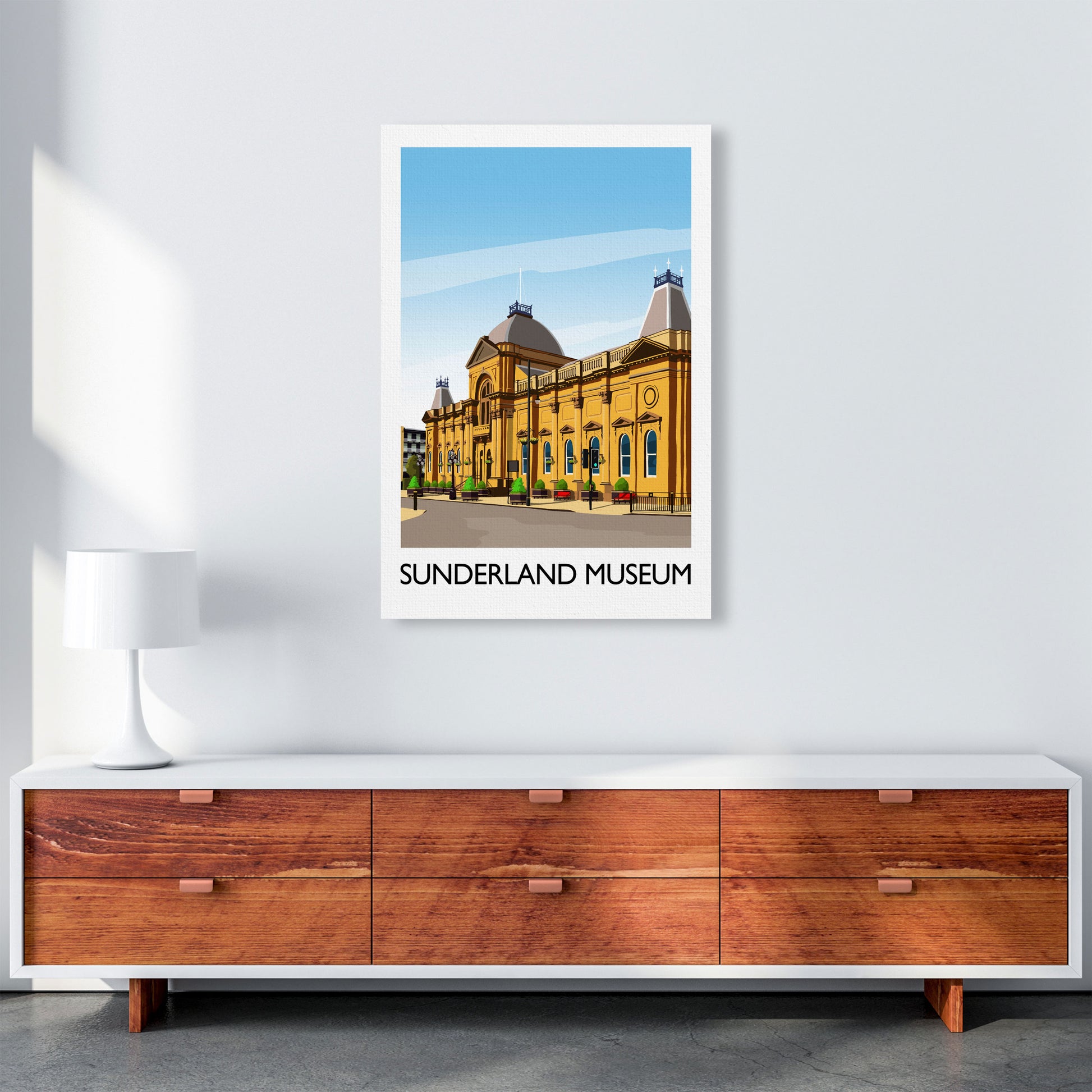 Sunderland Museum 2 Portrait Travel Art Print by Richard O'Neill A1 Canvas
