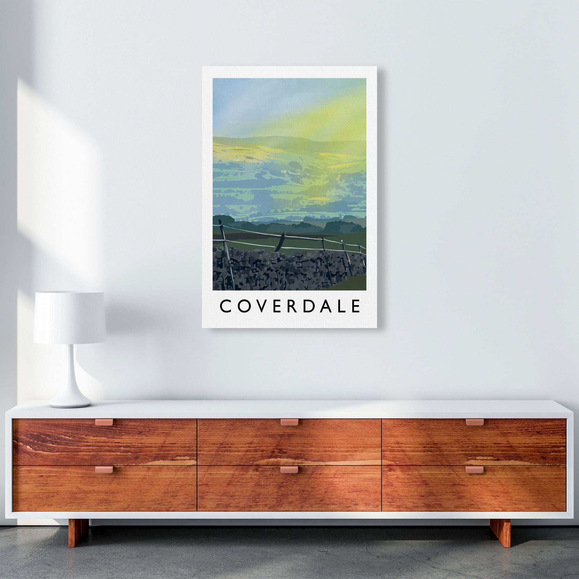 Coverdale Portrait Travel Art Print by Richard O'Neill A1 Canvas